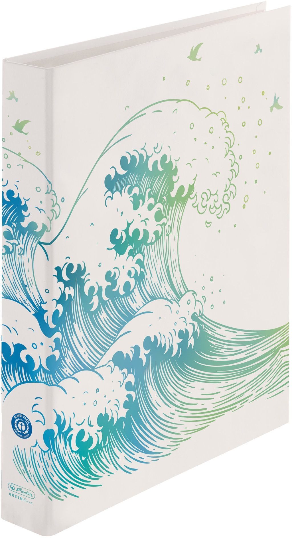 Herlitz Präsentationsordner Ringbuch maX.file A4 2 Ringe Greenline Welle