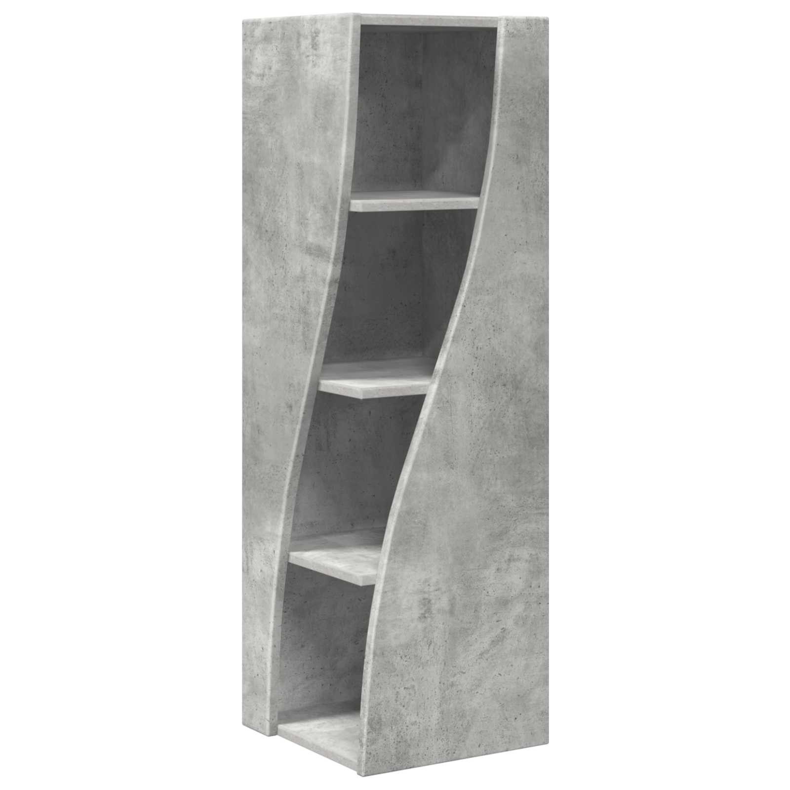 vidaXL Eckschrank Eckschrank 32x32x102cm Holzwerkstoff Betongrau (1-St)