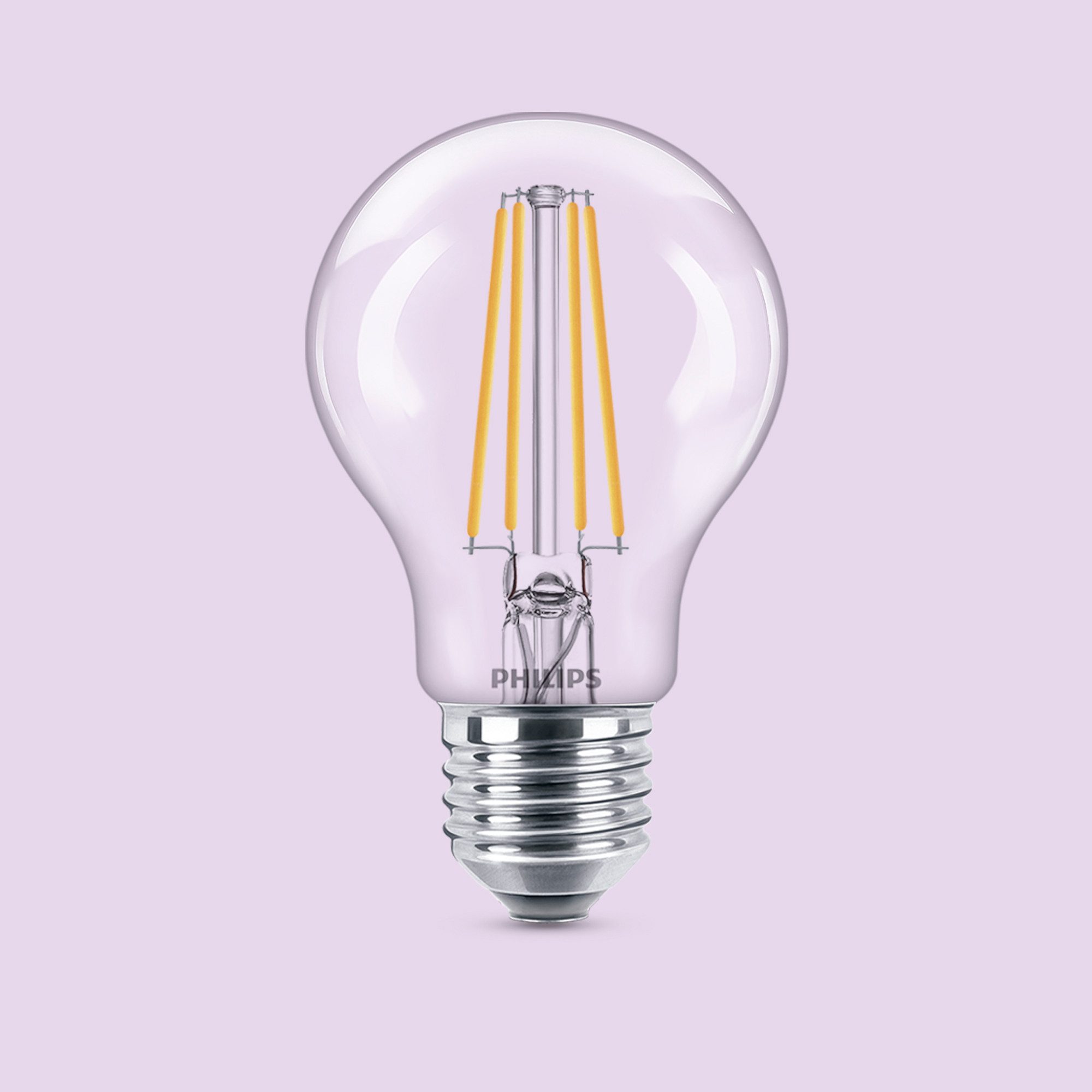 Philips LED-Leuchtmittel Classic 60W Non-Dim, E27, 3 St., Warmweiß