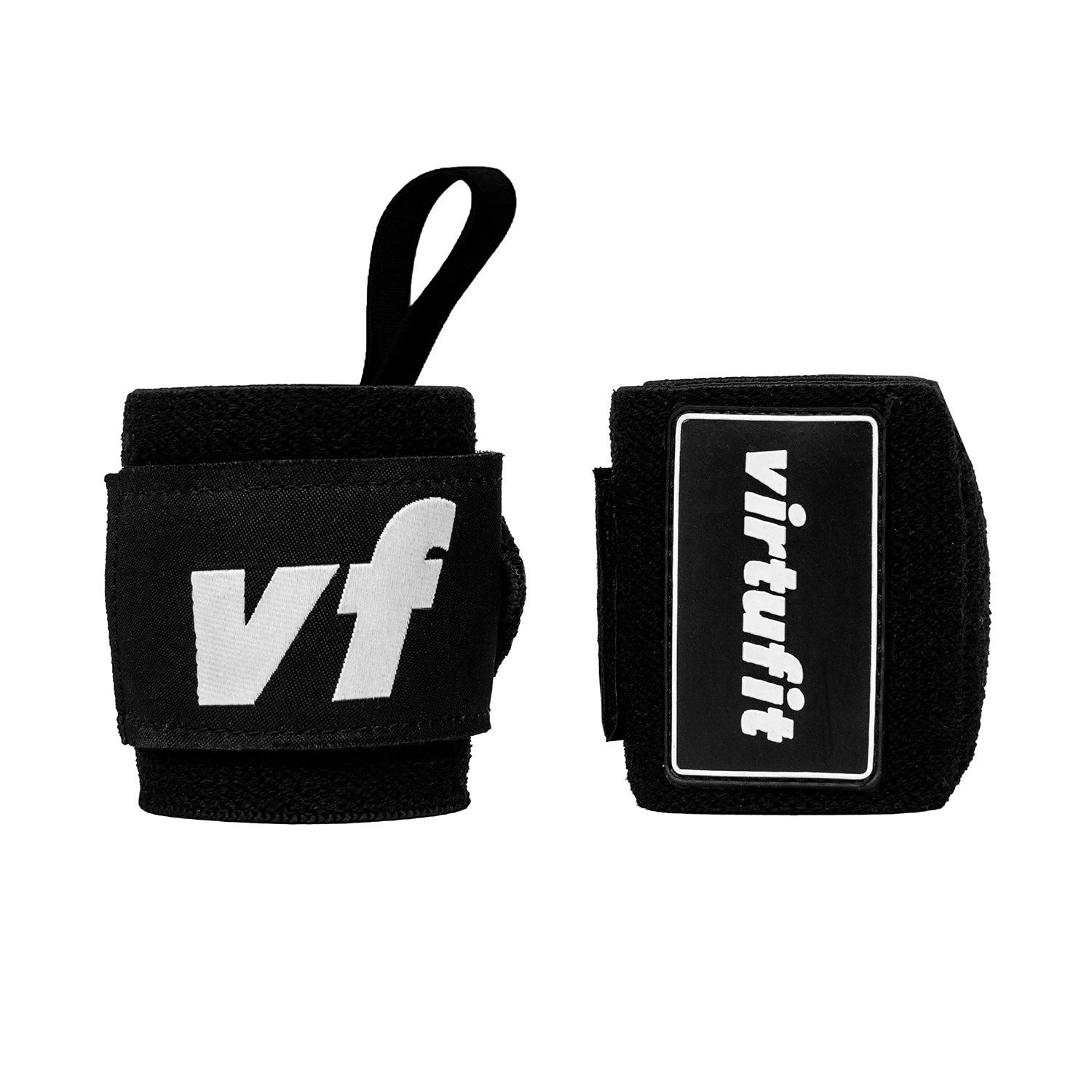 VirtuFit Handgelenkbandage Wrist Wraps - Elastisch - Mit Daumenschlaufe - Schwarz