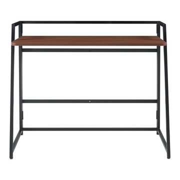 en.casa Schreibtisch, »Ringerike« Klappbarer Schreibtisch 104,5x53x85,5cm Schwarz/Walnuss