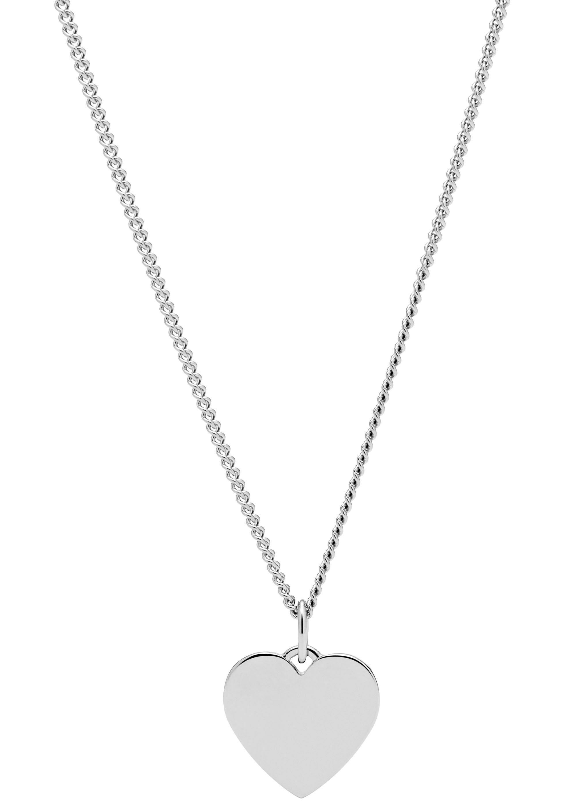 Fossil Kette mit Anhänger Herz, DREW HEART, VINTAGE ICONIC, JF03021791, JF03080710, JF03330040, Edelstahl