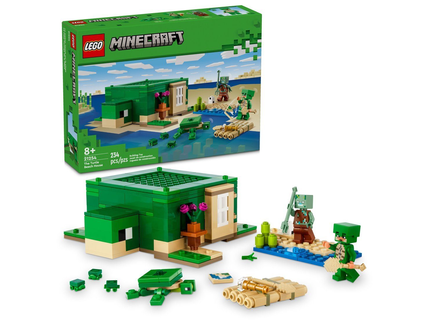 LEGO® Minecraft 21254 Das Schildkrötenstrandhaus Spielbausteine, (Set, 234 günstig online kaufen
