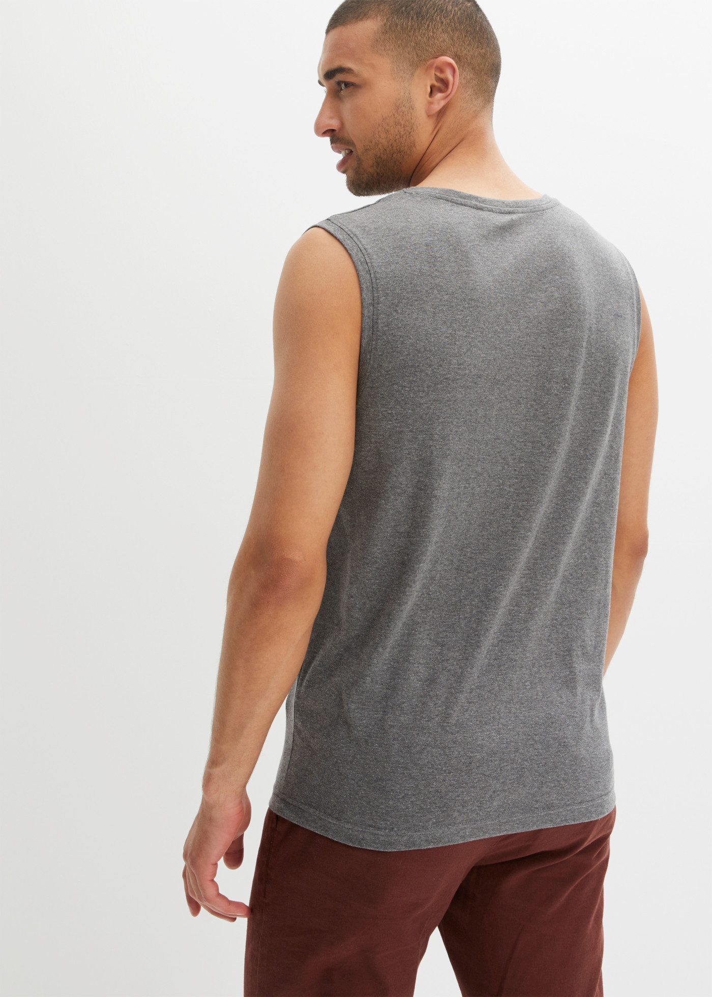 bonprix Shirttop (Packung, 2er) aus Baumwolle, ärmellos, im 2er-Pack, mit sportlichem Print