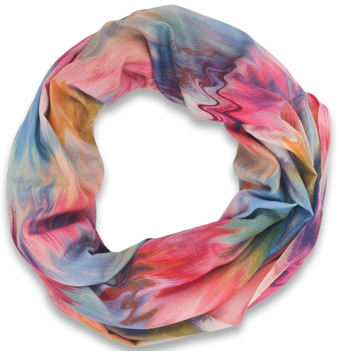 styleBREAKER Loop Loop Schal mit Aquarell günstig online kaufen