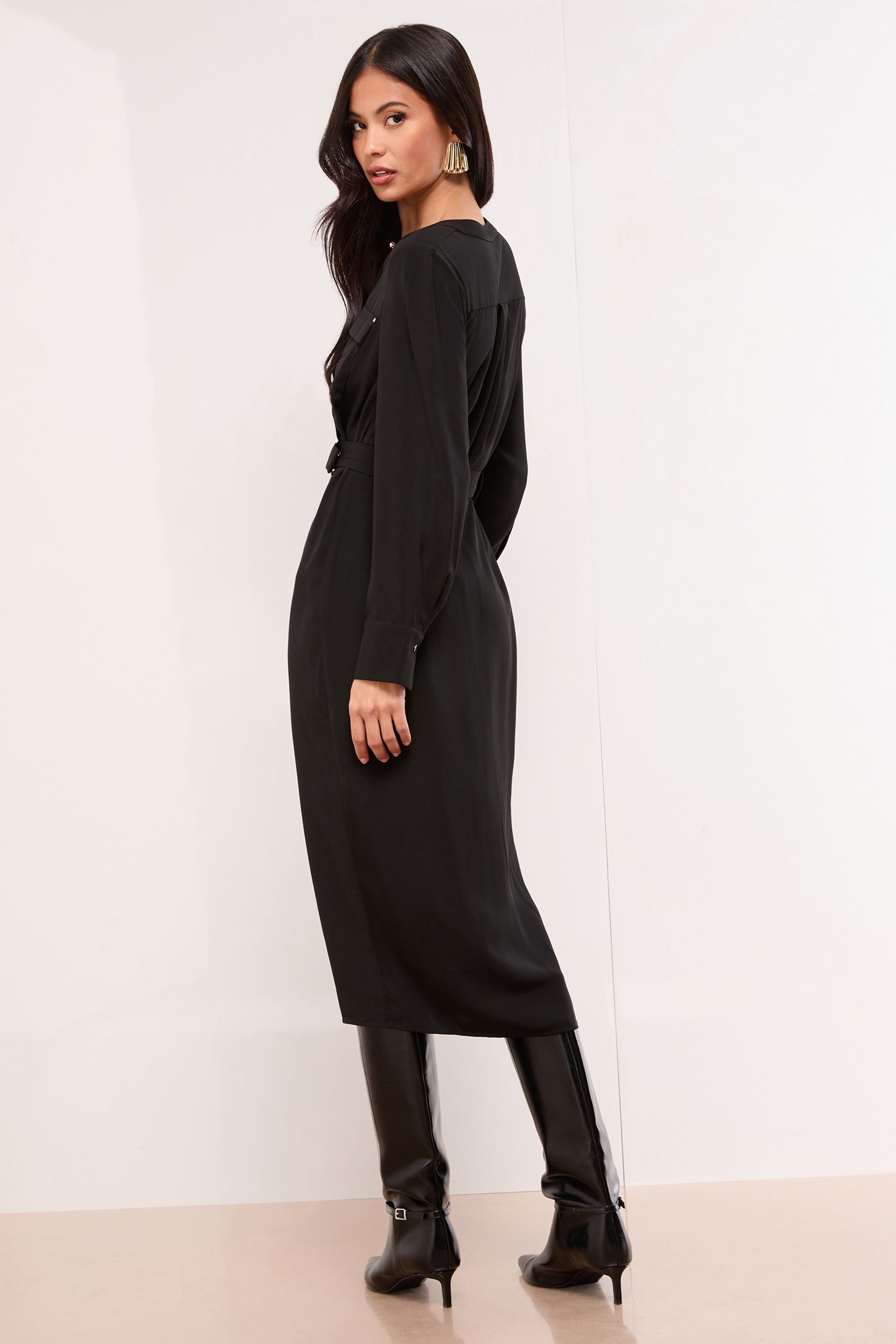 LIPSY Midikleid Lipsy Midikleid mit Knopfleiste, Petite (1-tlg) günstig online kaufen