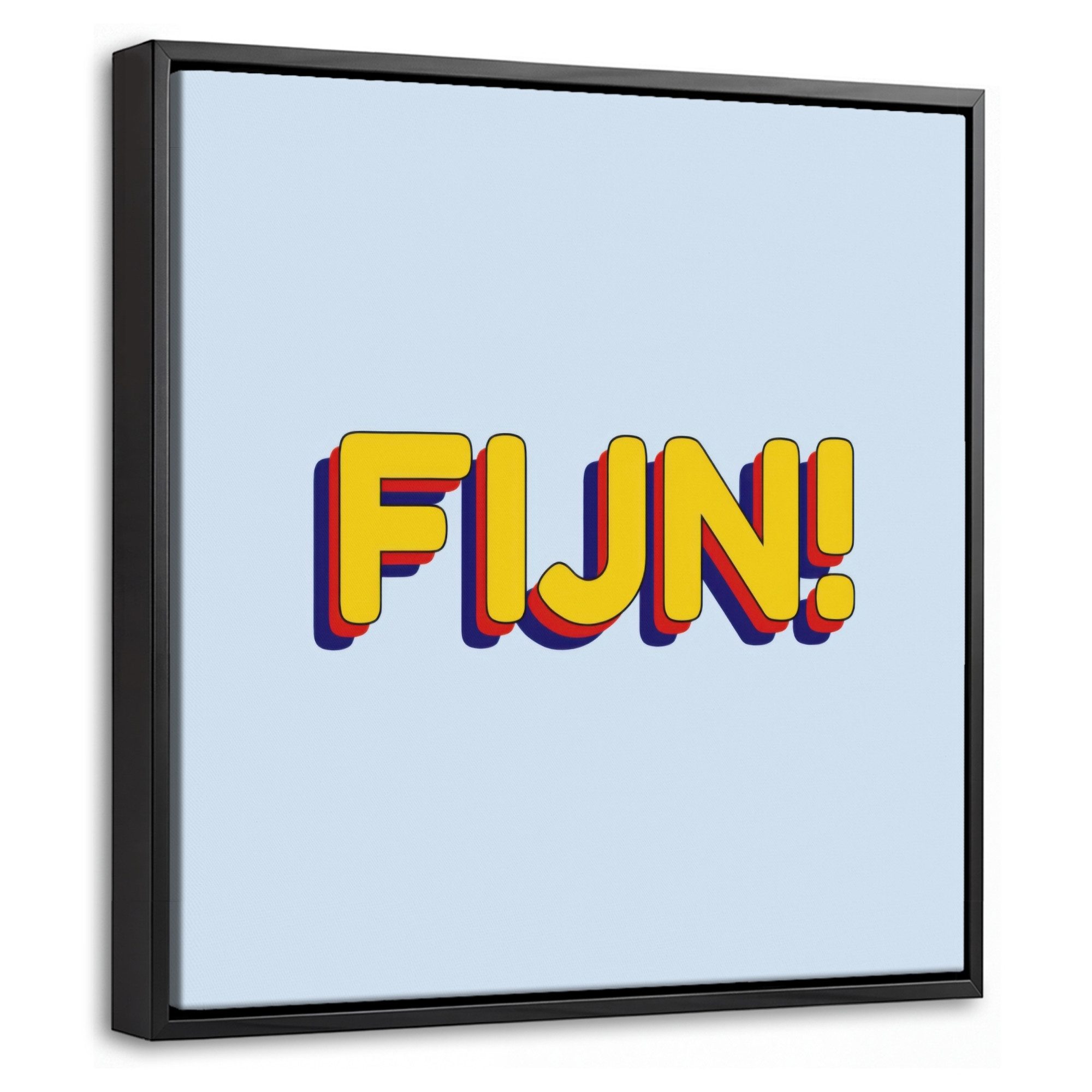 OneMillionCanvasses® Leinwandbild mit Rahmen - Fein - Gelb - Orange, Fotodruck (1 St), Leinwand Bilder Klein, Wand Dekoration Aesthetic 20x20cm