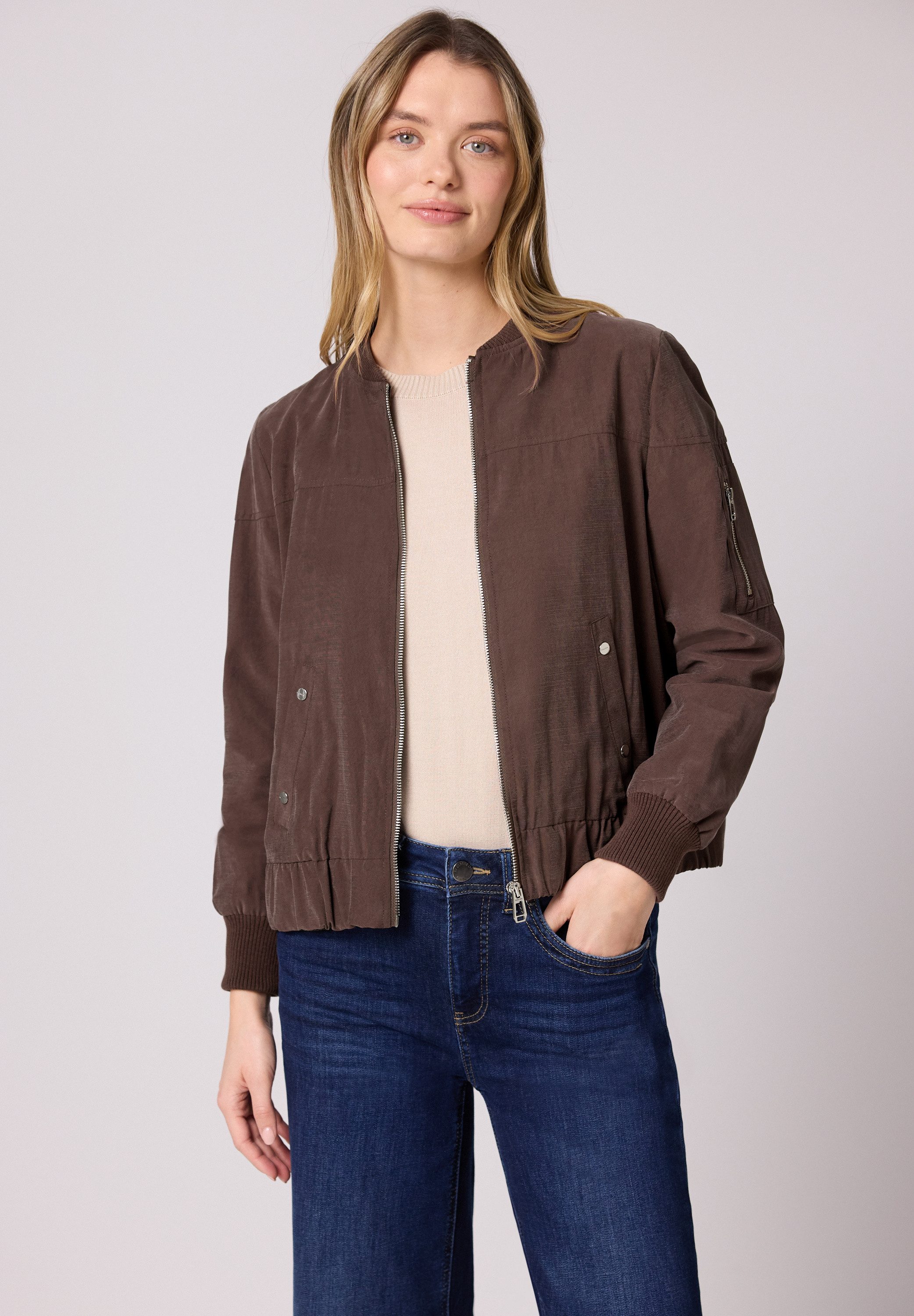 STREET ONE Blouson mit Rundhalsausschnitt