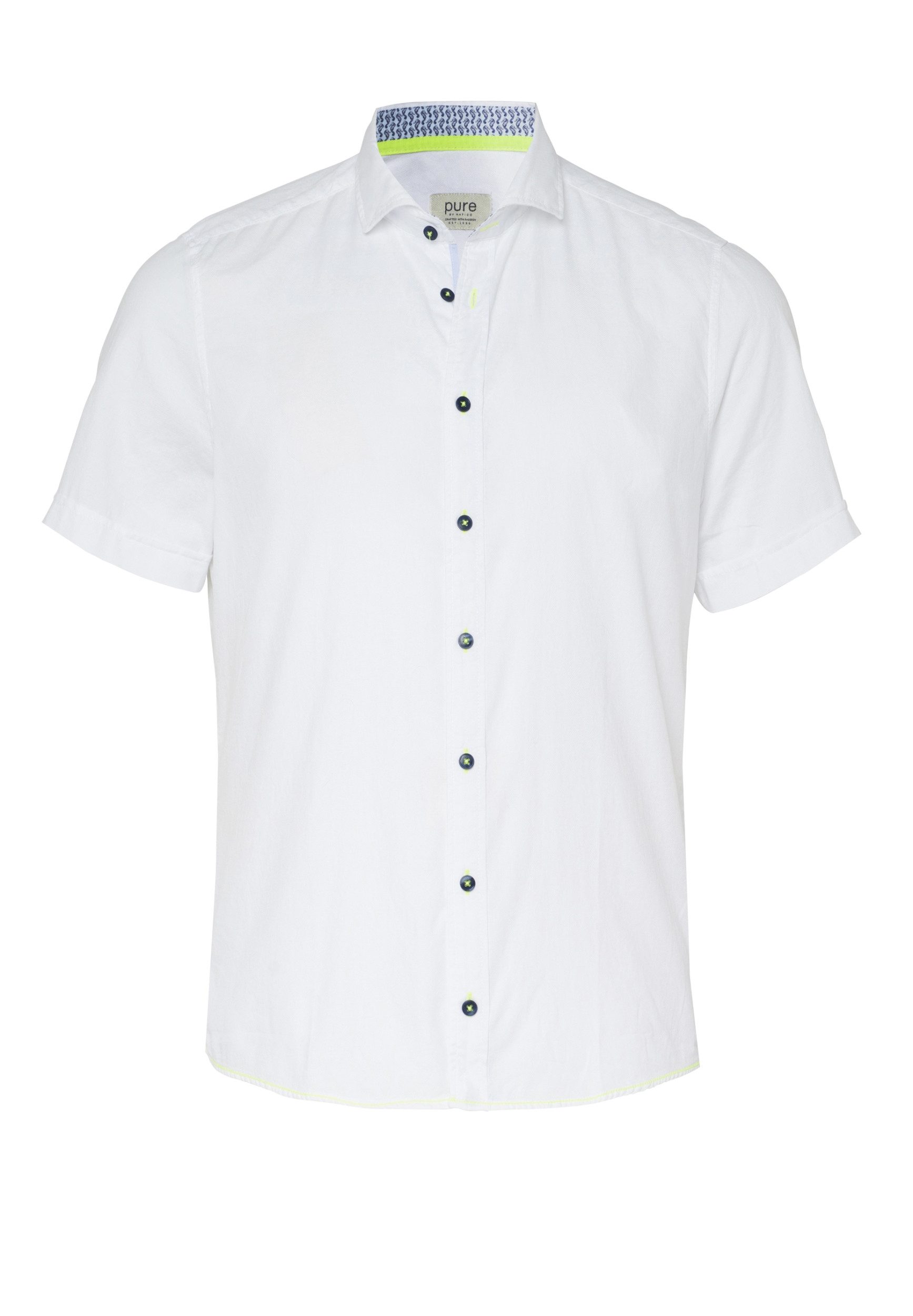 pure H.TICO Kurzarmhemd PURE- Casual Hemd Halbarm