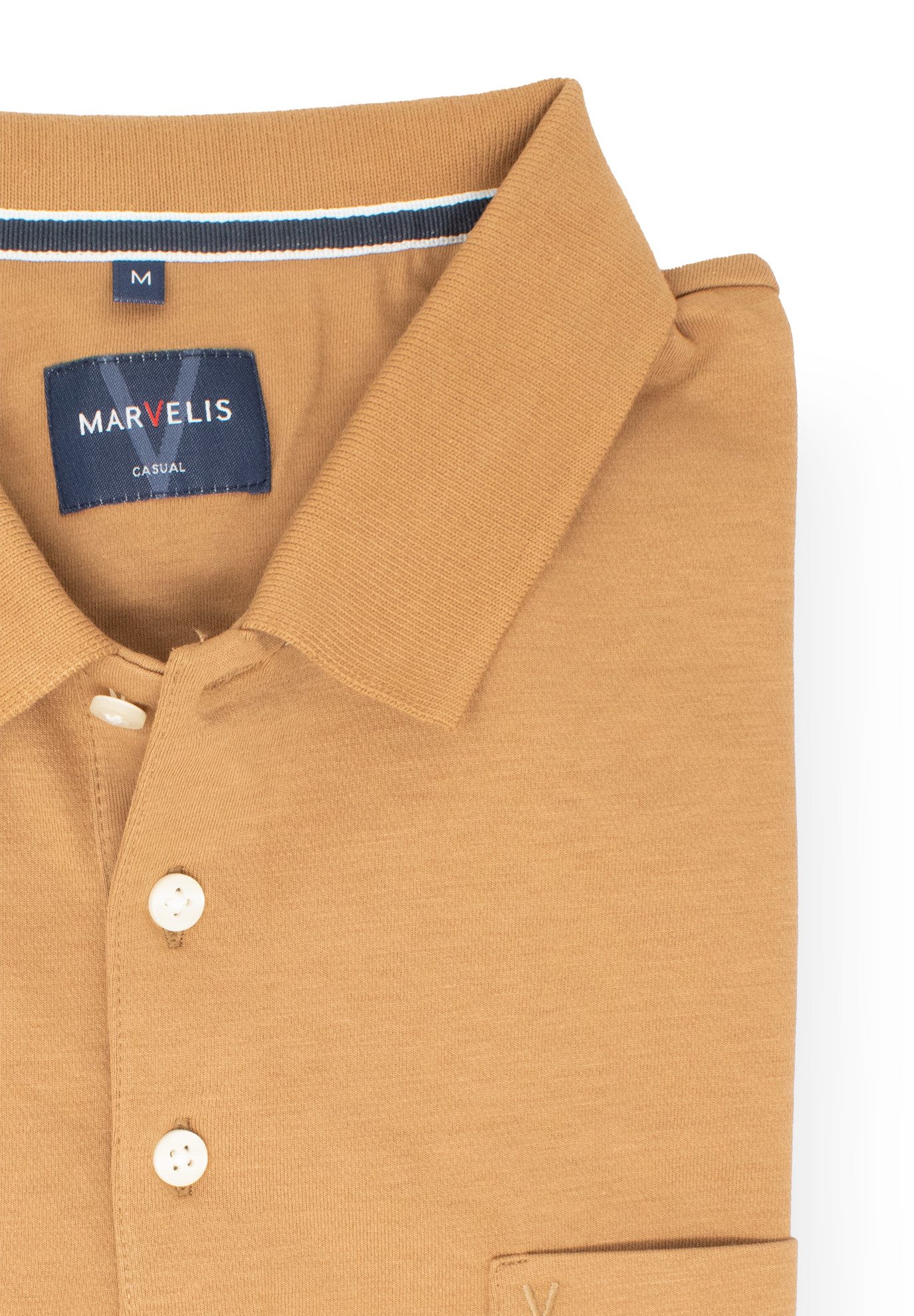 MARVELIS Poloshirt Poloshirt - Quick Dry - Einfarbig - Nougat Quick Dry