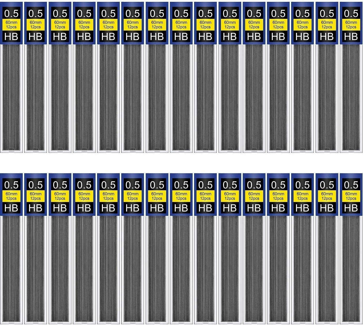 LA CUTE Druckbleistift Druckbleistiftminen 0,5 mm HB – 240er Set für Schule & Büro, (Nachfüll-Set für Druckbleistifte mit 0,5 mm HB-Minen, 240-tlg., 240 Minen im Set, verteilt auf 20 Röhrchen mit je 12 HB-Minen), HB-Minen, universelle Kompatibilität, 20 Röhrchen à 12 Stück