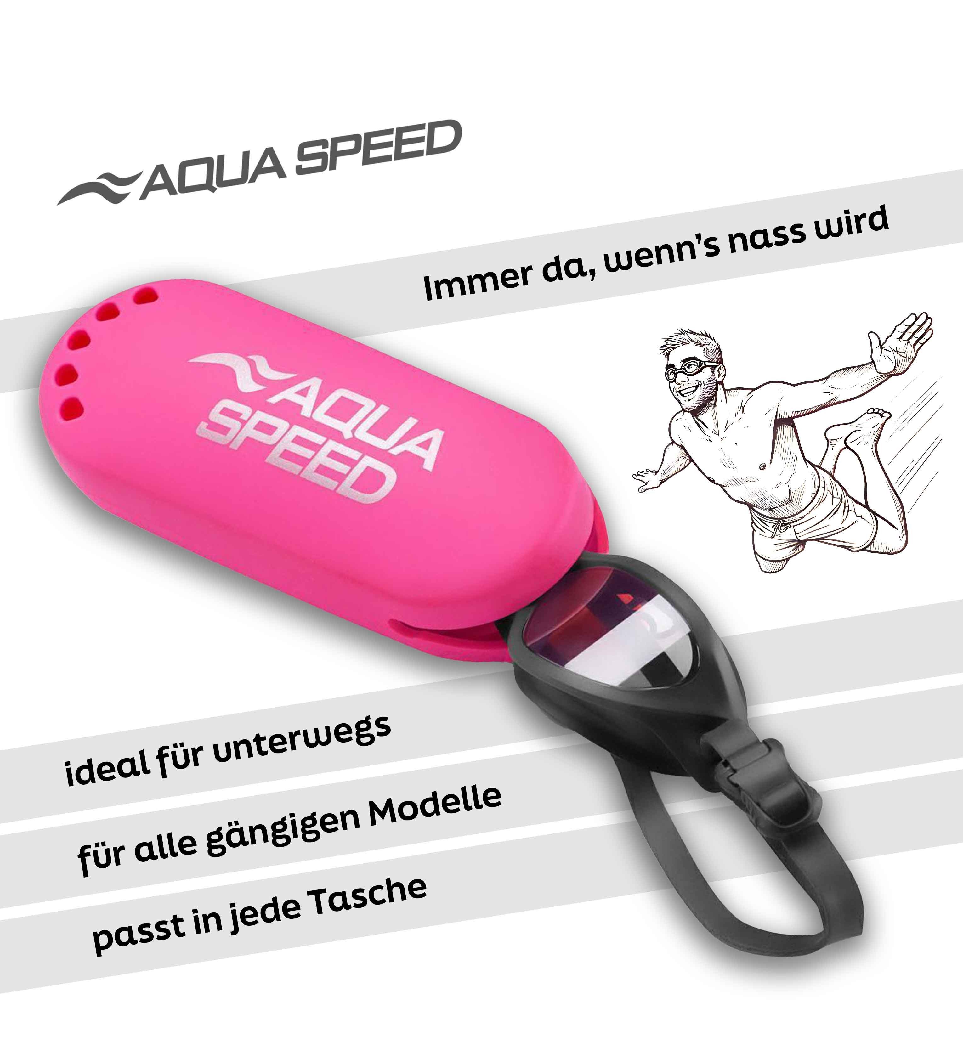 Aqua Speed Schwimmbrille Silikon Case für Schwimmbrillen – Stoßfester Schutz, Rosa, (Ideal für Schwimmen, Wettkampf & Sauna – schützt vor Kratzern), Wasserdicht & stoßfest – Ideal für Schwimmen, Training & Reise