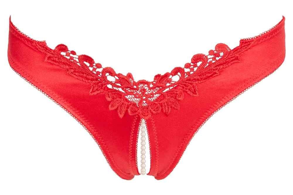 Cottelli Collection String-Ouvert Rio Perlen rot günstig online kaufen