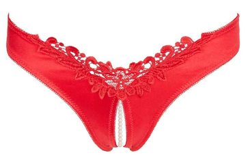 Cottelli Collection String-Ouvert Rio Perlen rot S