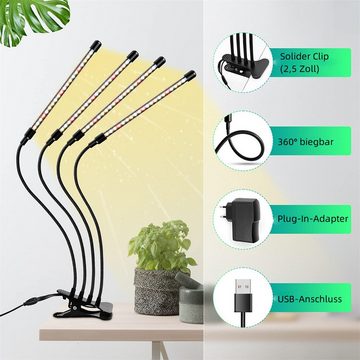 Bifurcation Pflanzenlampe LED-Pflanzenleuchte für Zimmerpflanzen mit Zeitschaltuhr