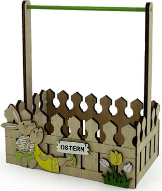 NOOR LIVING Osterfigur Osterkörbchen (Set, 2 St), Osterdekoration, Osterkorb aus Holz