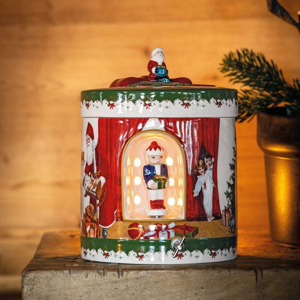 Villeroy & Boch Dekofigur Christmas Toys Paket rund, Santa bringt Geschenke (1 St)