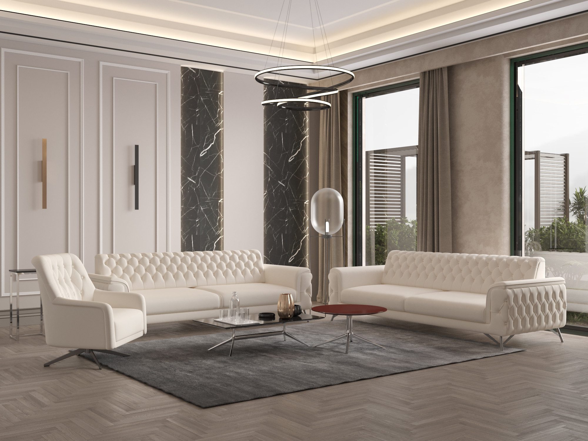 Möbeldreams Sofa Alina Living Kombi-Set Chesterfield günstig online kaufen