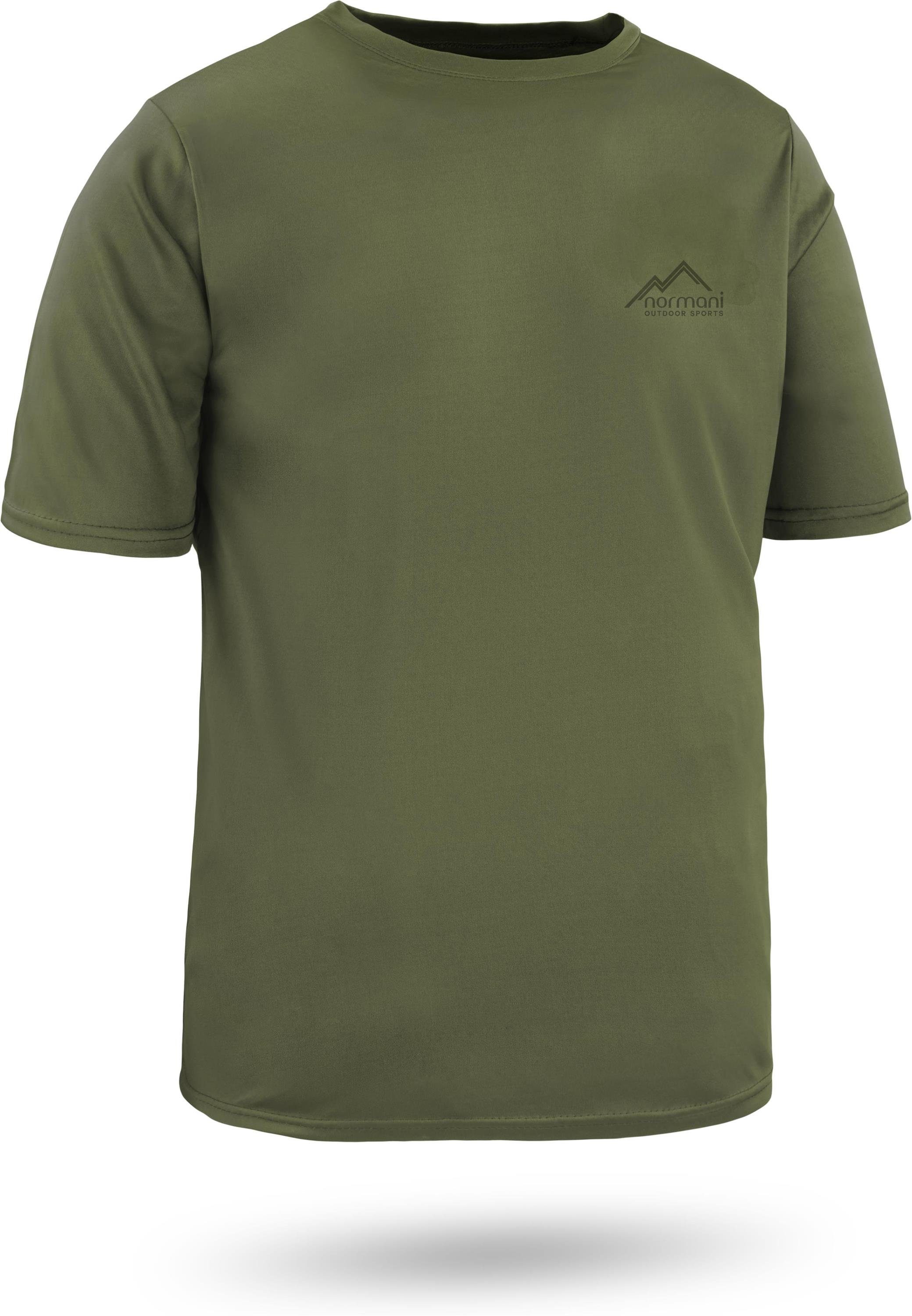 normani Funktionsshirt Shirt Cooling-Material Fitness Funktions-Sport Grün Sportswear Kurzarm T-Shirt mt Agra Herren