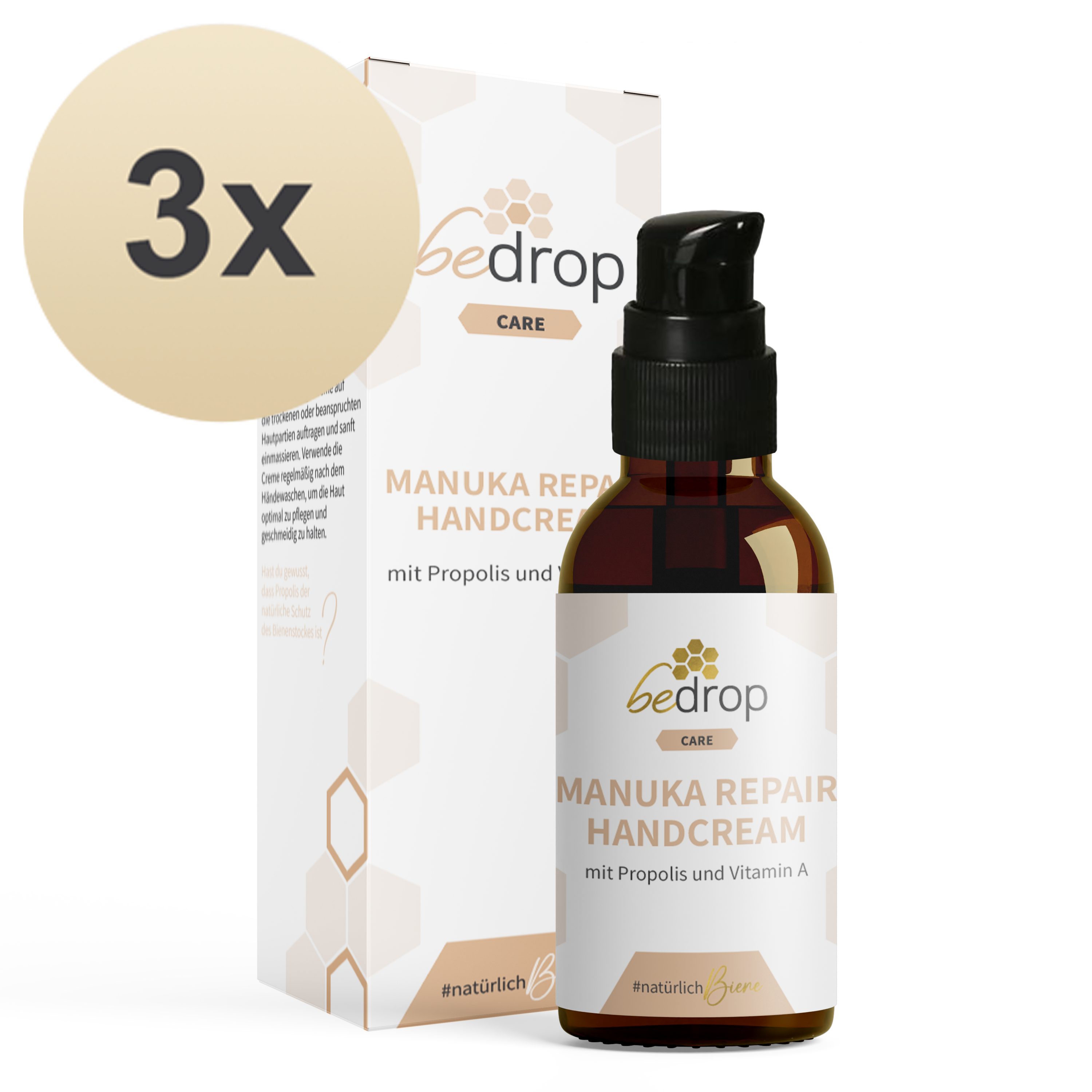 bedrop Handcreme Manuka Repair Handcream / Handcreme mit Manuka Honig und Propolis, Die Handcreme mit Manuka Honig für geschmeidige und gepflegte Hände