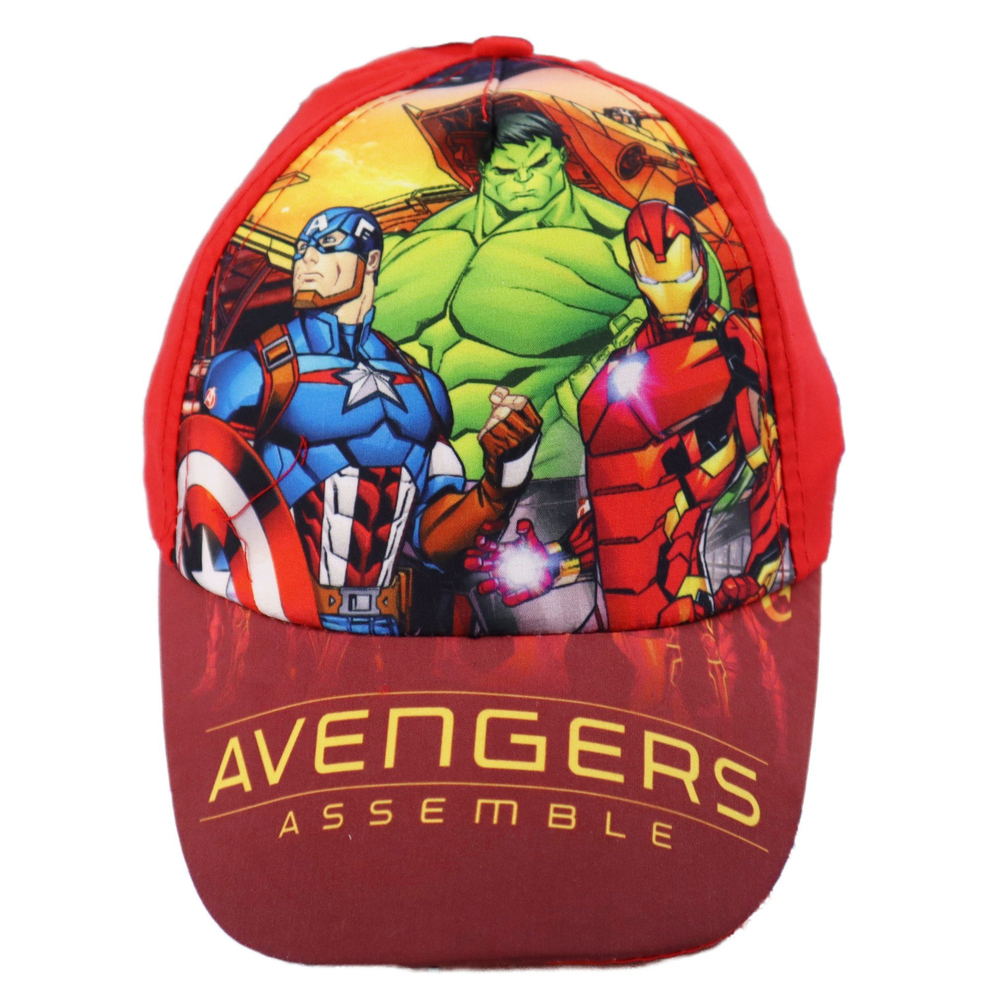 MARVEL Baseball Cap »Avengers Hulk Iron Man Captain America Jungen Basecap«  Gr. 52 bis 56, Blau oder Rot