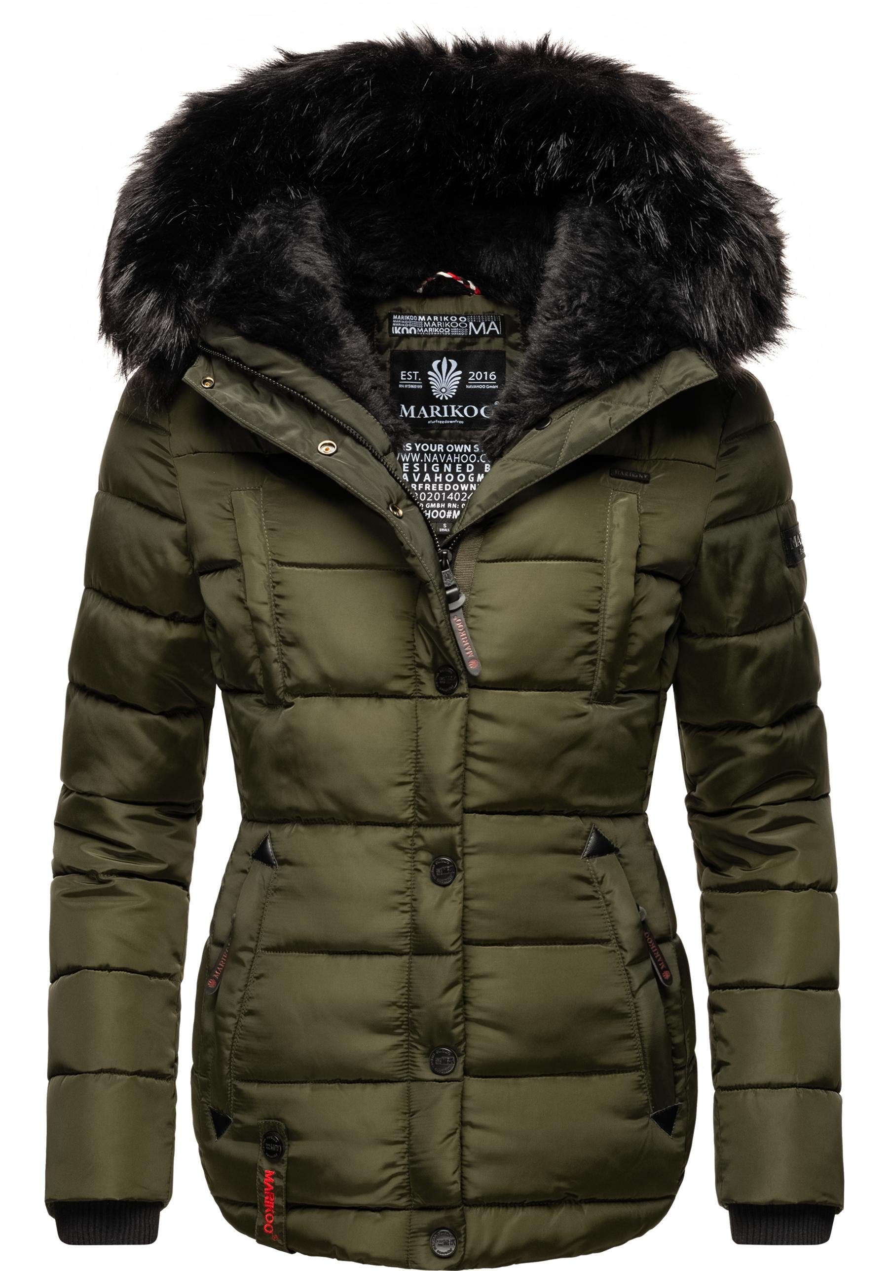Marikoo Steppjacke Lotusblüte hochwertige Winter Jacke günstig online kaufen