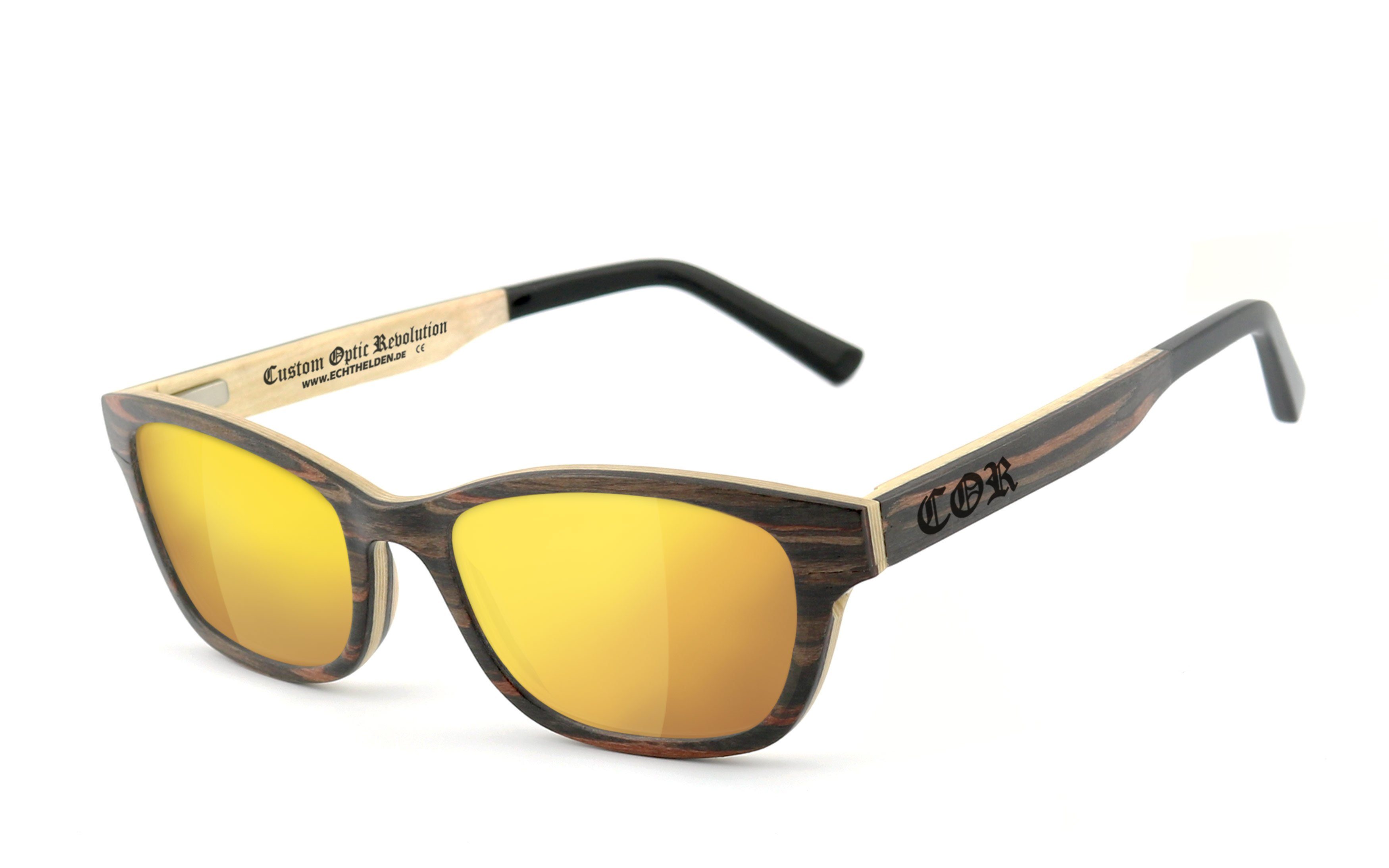 mit Qualitätsgläsern Sonnenbrille 011 COR aus HLT® Holz