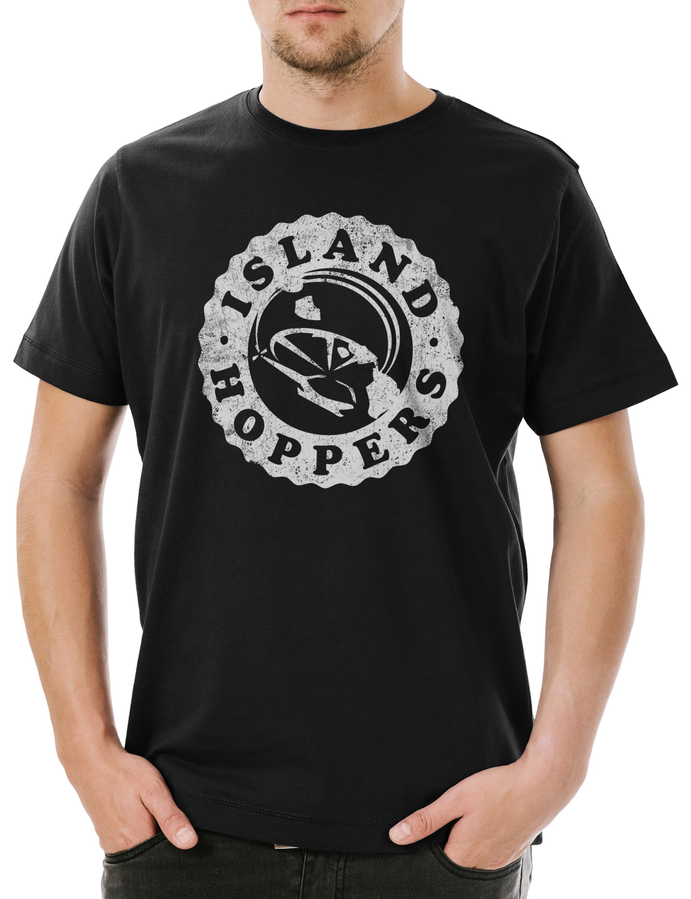 Print-Shirt Island Hoppers Logo Herren T-Shirt Tom Tv Selleck Hawaii Magnum TV