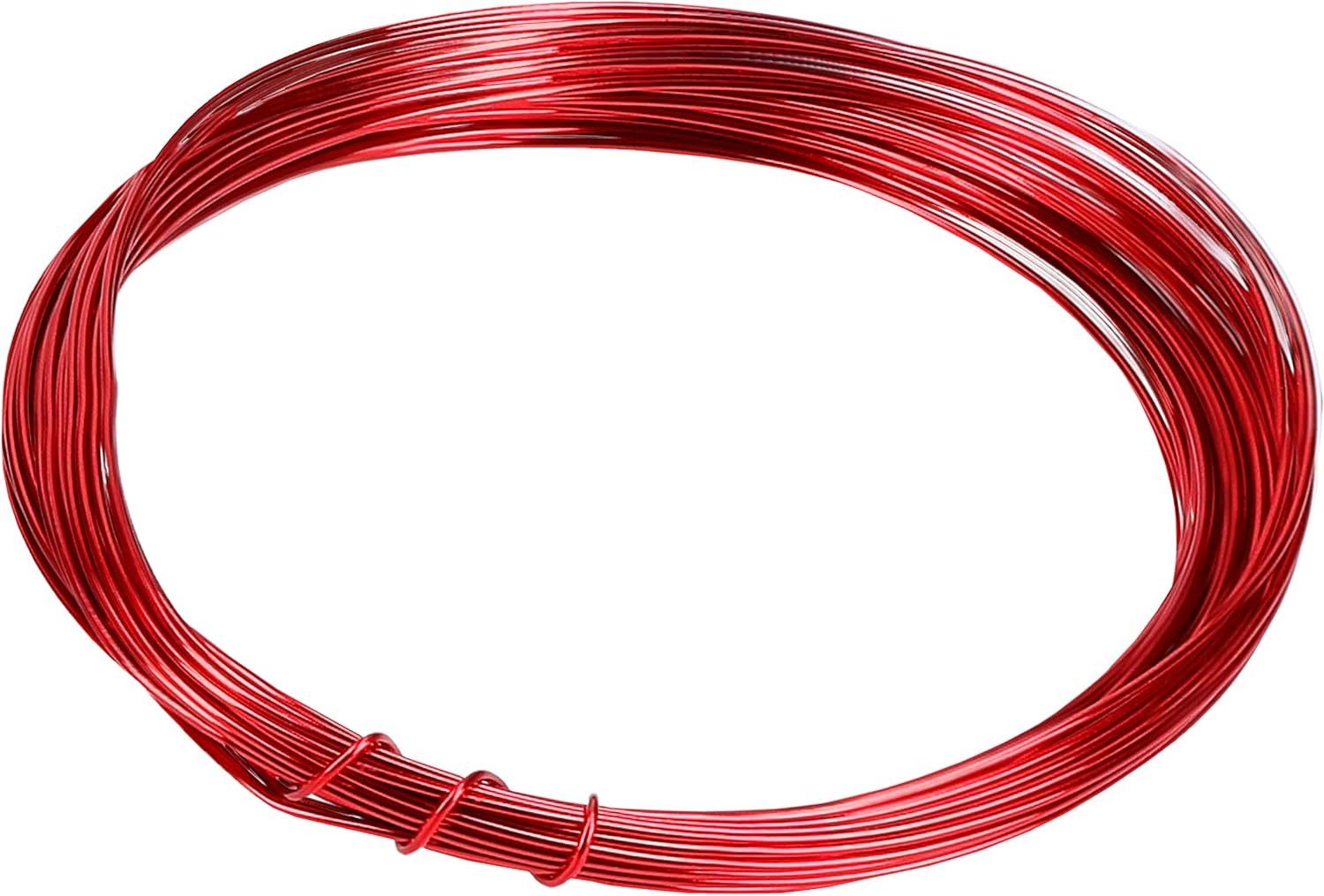 mumbi Basteldraht Basteldraht Aluminium Rot 10m, 1mm stark – Schmuck- & Dekodraht DIY