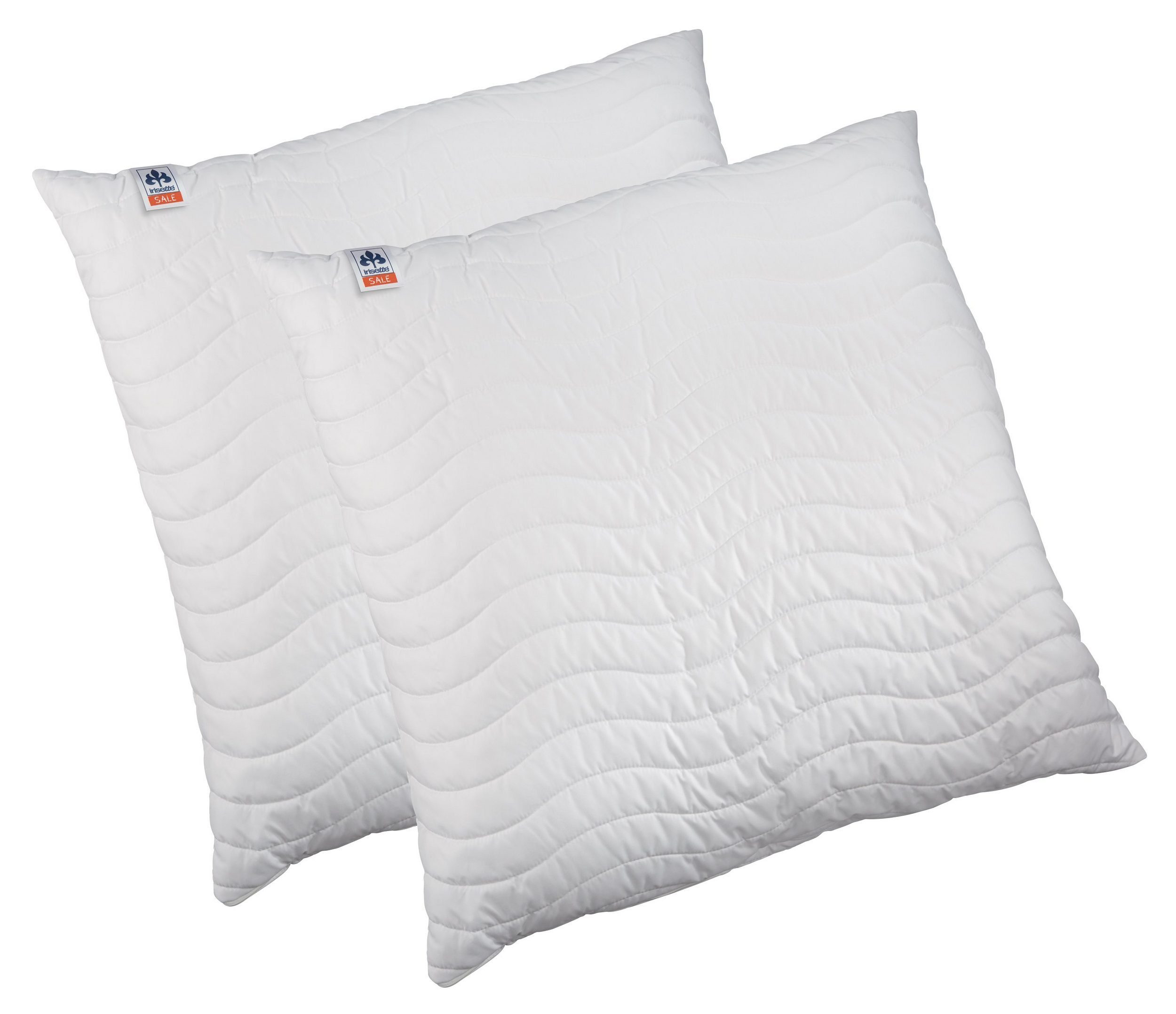 Irisette Sale Microfaserkissen Jette, Füllung: 100% Polyester - Hohlfaserkugeln, Bezug: angenehm weich, Rückenschläfer, Seitenschläfer, Bauchschläfer, 2-tlg., stützt Kopf und Nacken ideal, Deutsches Markenprodukt, kochfest