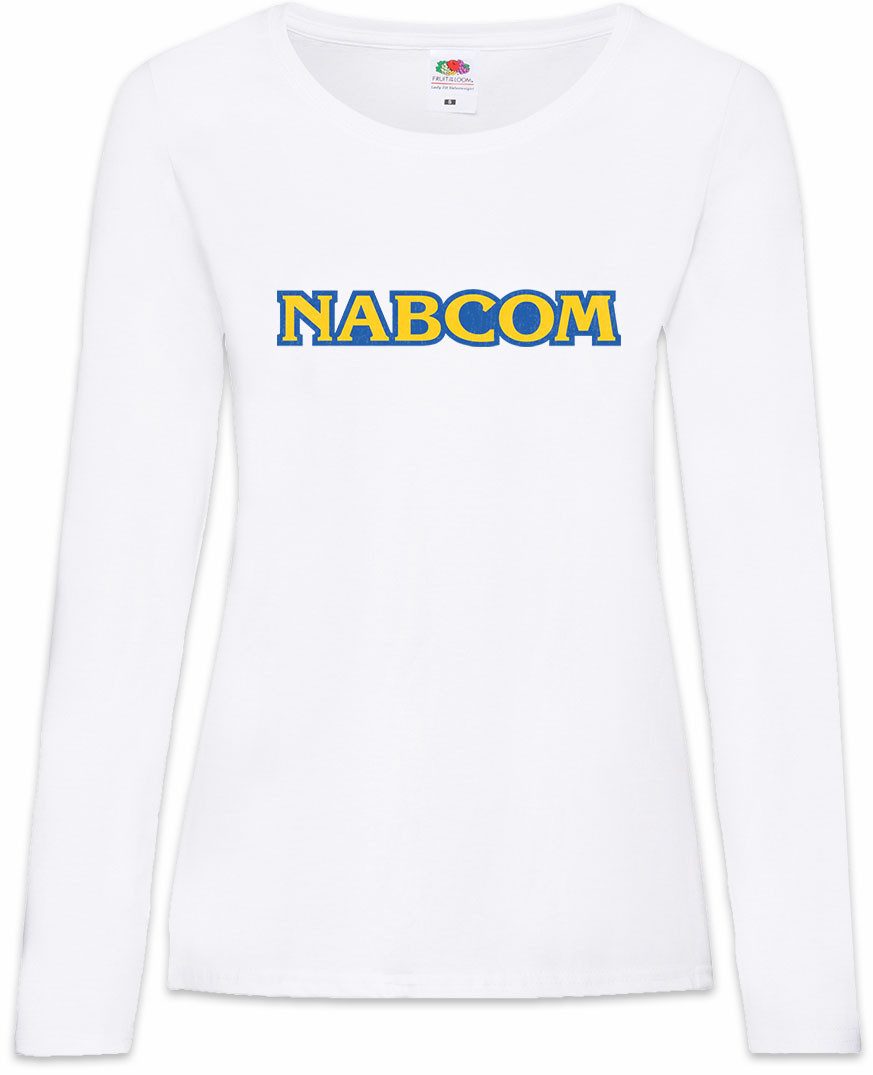 Langarmshirt Nabcom Logo Damen Langarmshirt Symbol Doom Gaming Shooter Armored