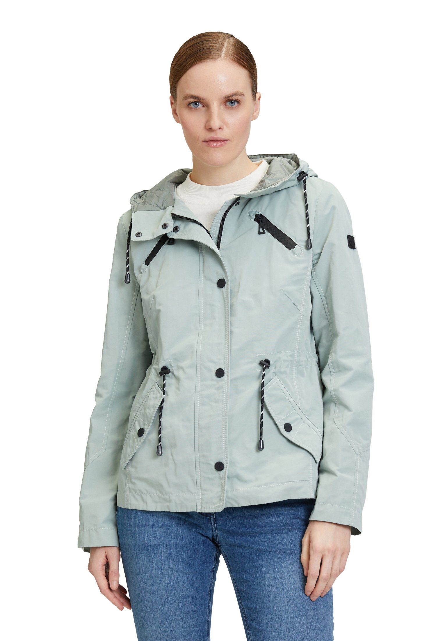 Amber & June Parka mit Kapuze Stoff