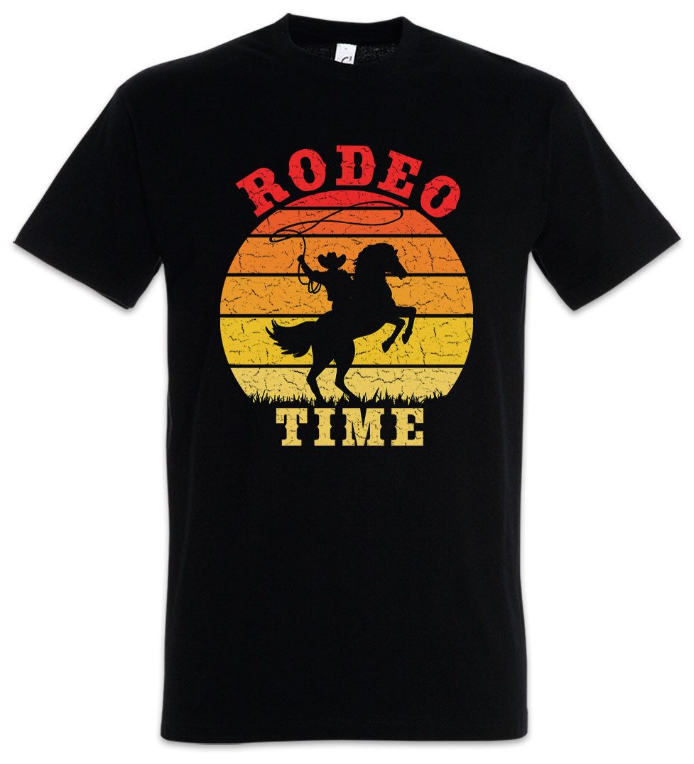 Urban Backwoods Print-Shirt Rodeo Time Herren T-Shirt Pferd Cowboy Country Horse Cowgirl Hut Lasso (1-tlg) Sport Reiten Turnier Western