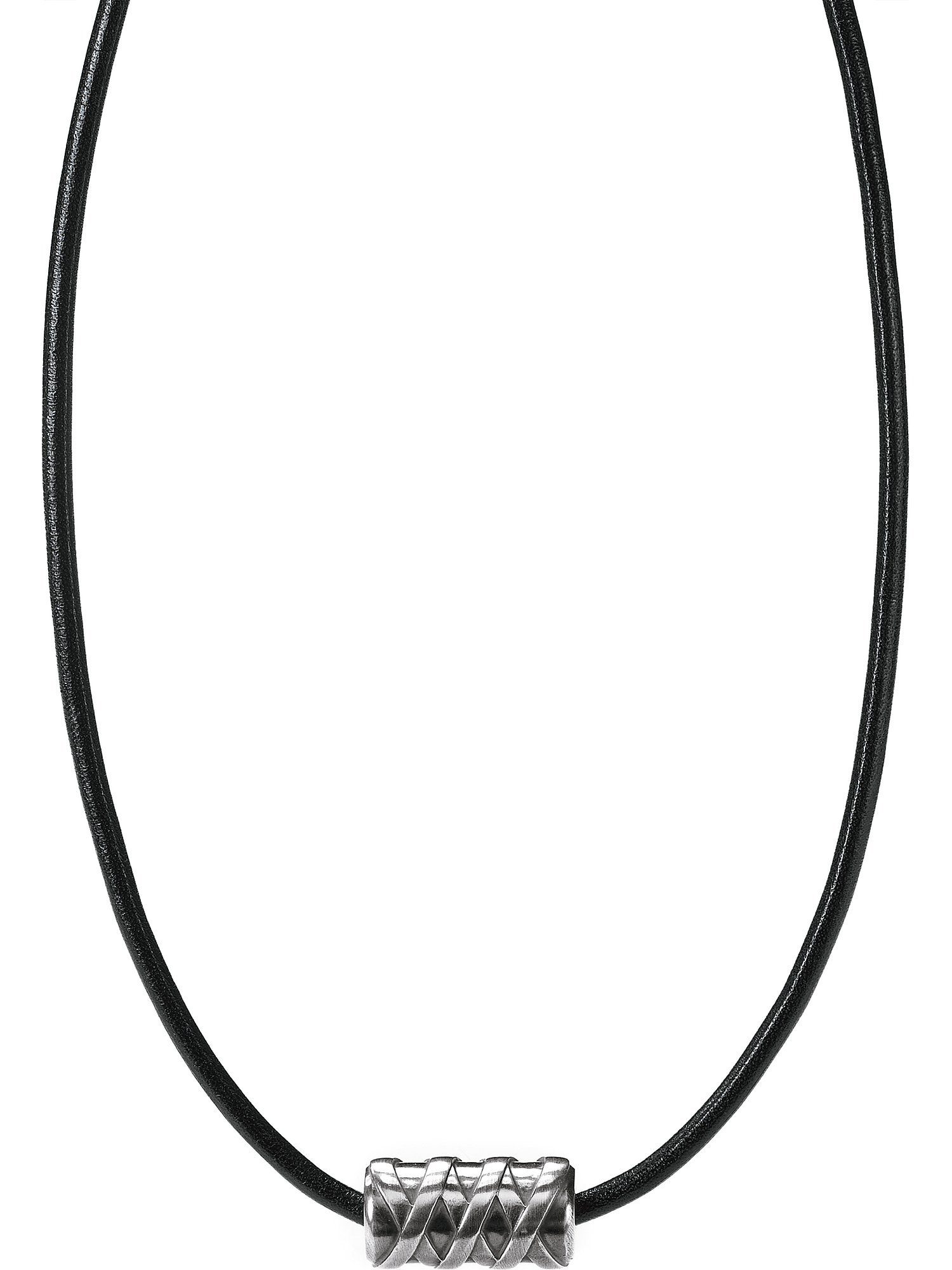 Silberkette Caï Herren-Kette 925er Silber, Leder