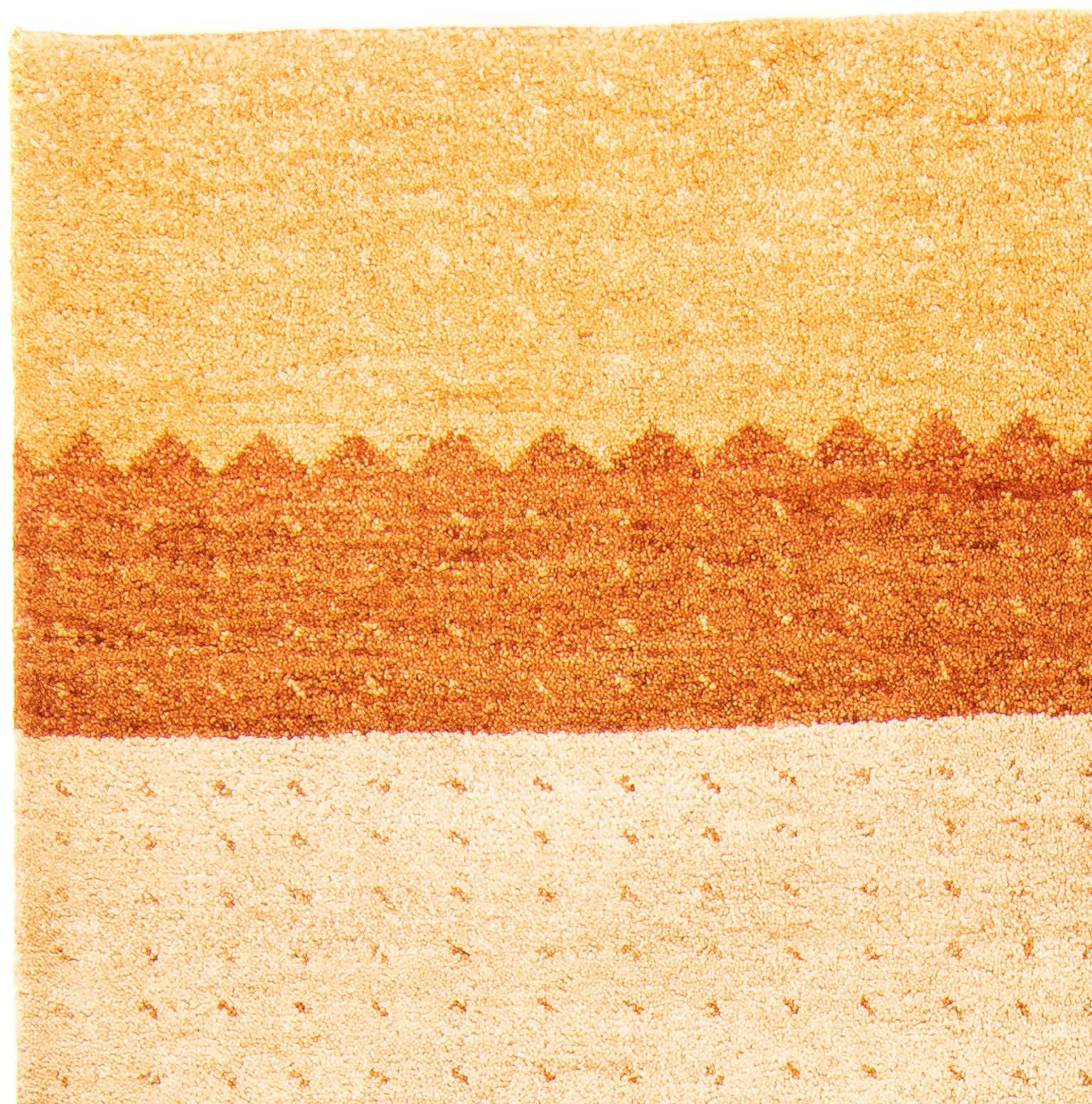 Wollteppich Gabbeh - 18 morgenland, Indus - x 199 cm Wohnzimmer, Handgeknüpft, Zertifikat 142 Einzelstück mehrfarbig, Höhe: - rechteckig, mit mm
