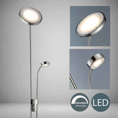 Design Lampe beere silber mit LED flacker Licht Tischlampe Stehlampe Leuchte 