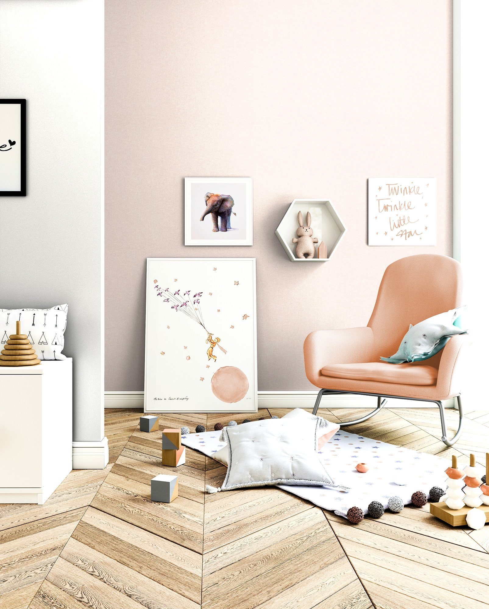 Newroom Vliestapete, Rosa Tapete Modern Unifarbe günstig online kaufen