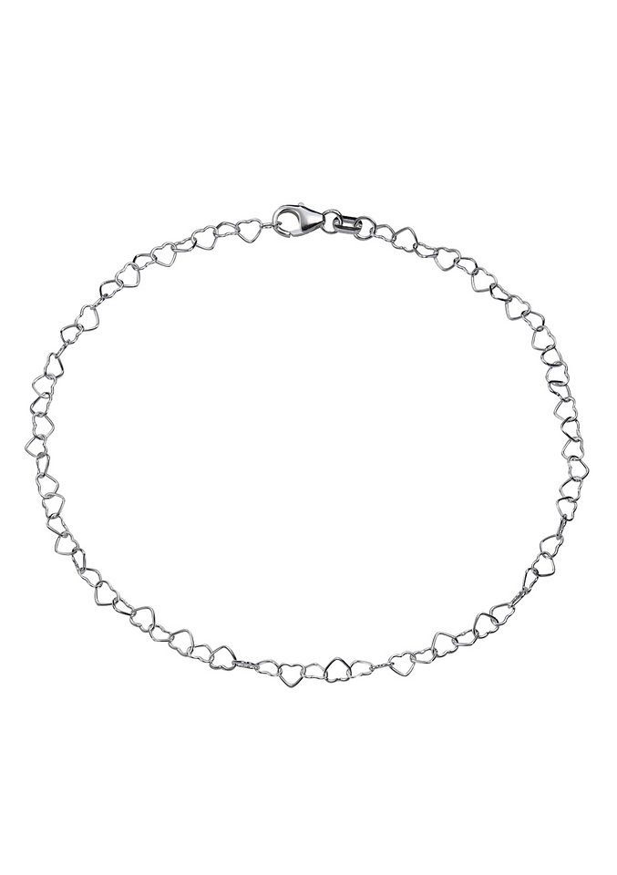 Firetti Fußkette Schmuck Geschenk Silber 925 Körperschmuck Fantasie Herzen Liebe