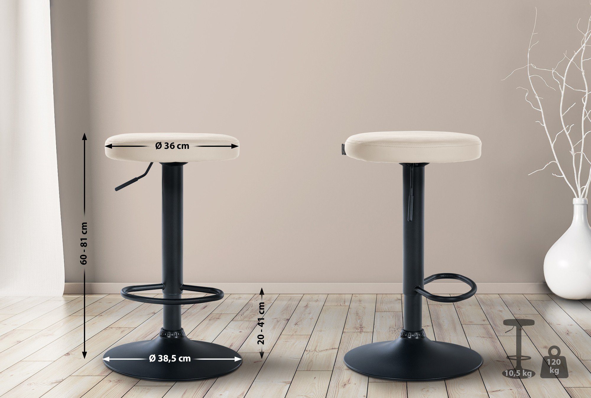 CLP Barhocker Ponte Kunstleder (2er Set, günstig online kaufen
