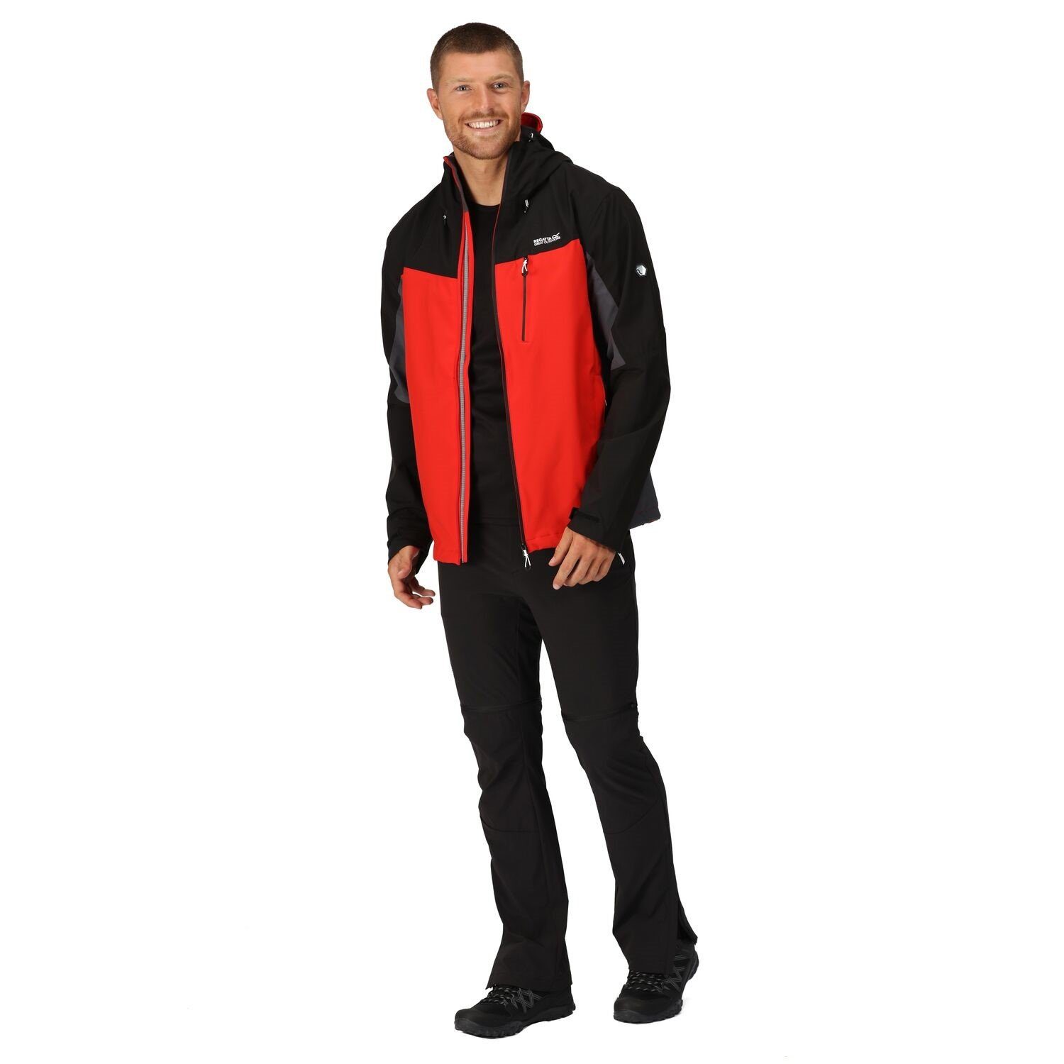 Winddicht und Regatta Seville/Blck Herren Wasserdicht Birchdale Outdoorjacke Regenjacke