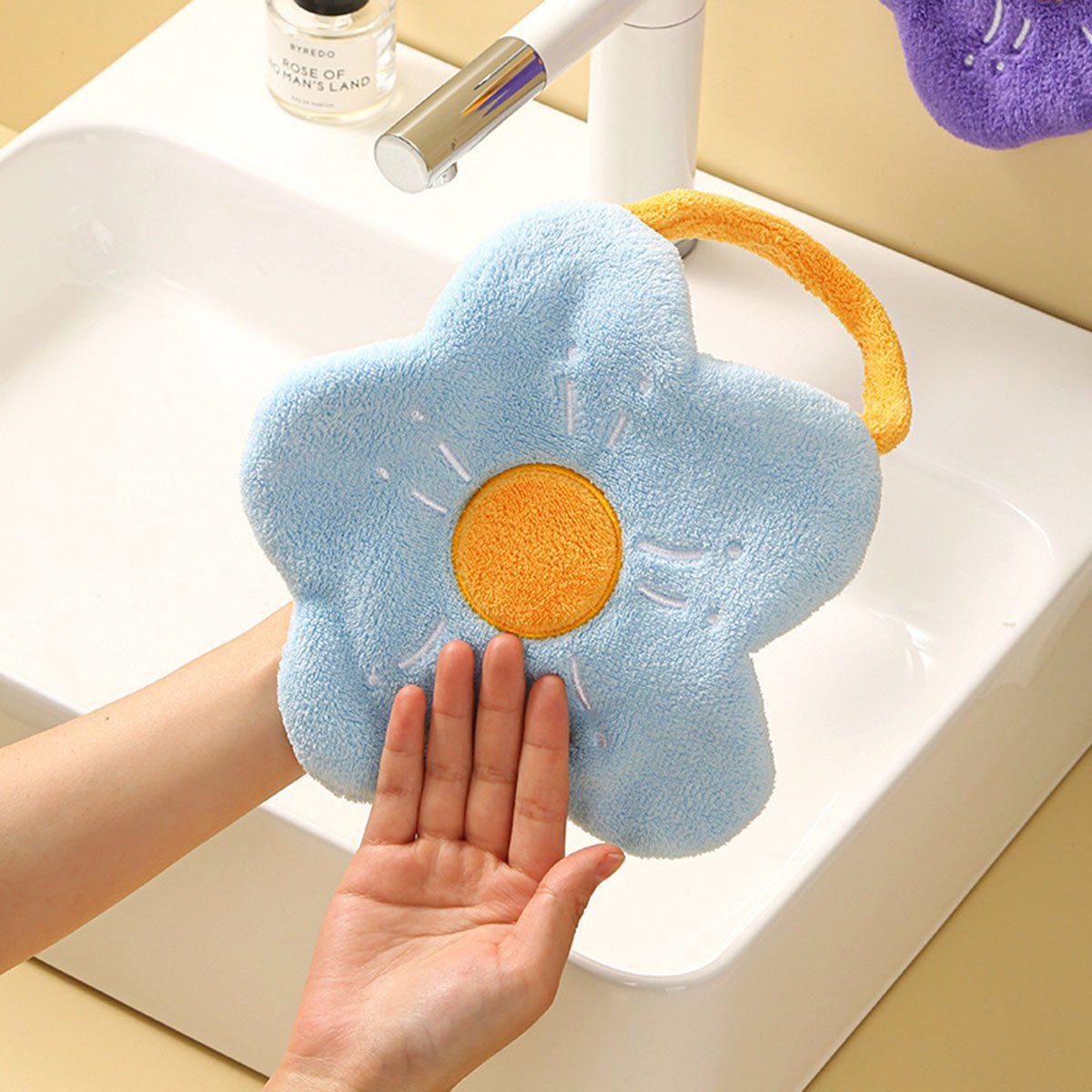 CTGtree Handtuch 4 Badezimmer Niedlich, (4-St) Handtücher Hängende Hängende Küchentücher