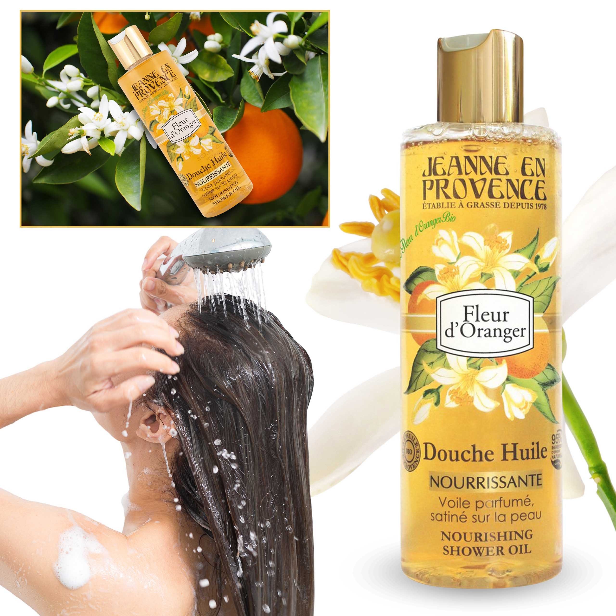 Jeanne En Provence Duschgel Jeanne en Provence nährendes Duschöl, Orangenblüte 250 ml