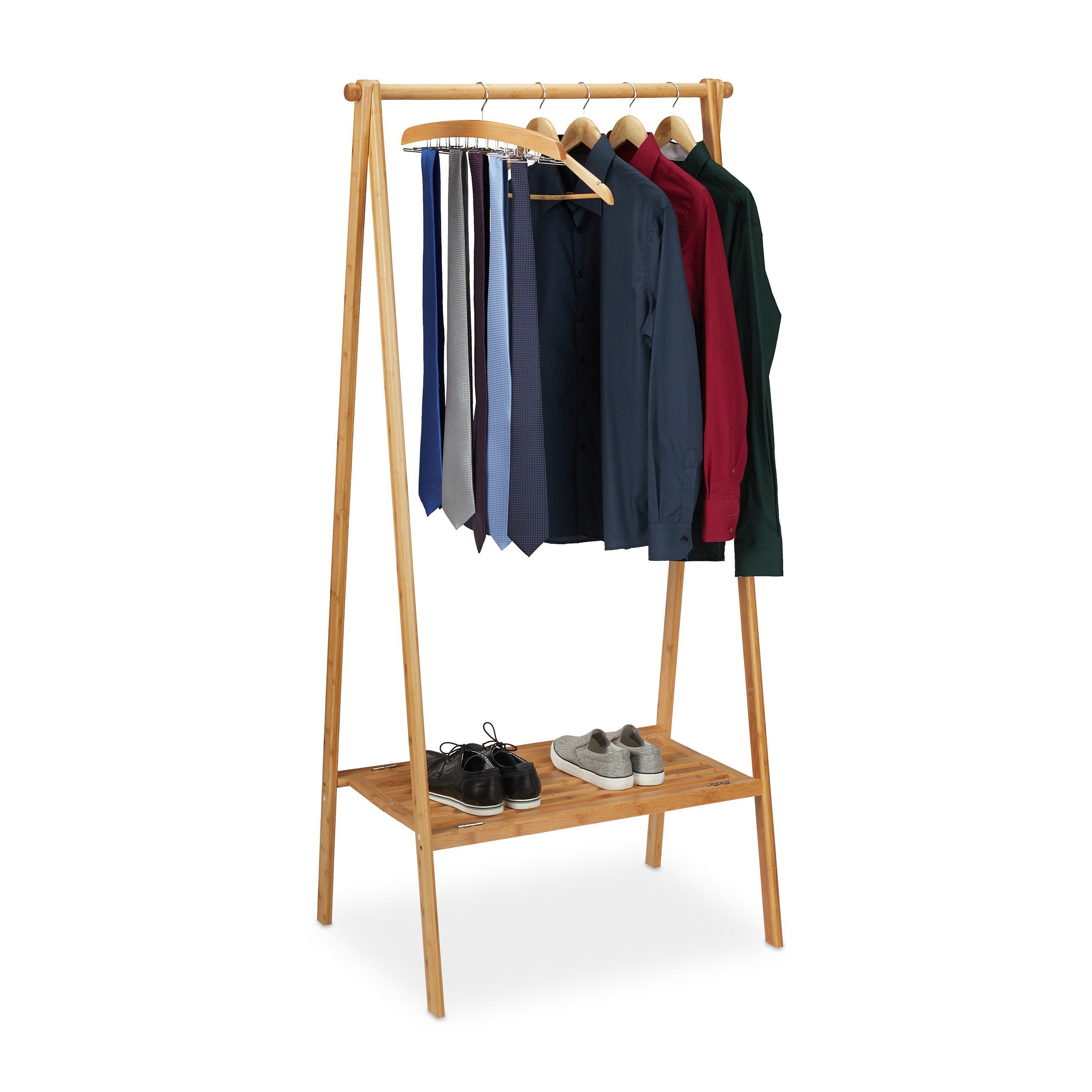 relaxdays Kleiderständer Bambus klappbar günstig online kaufen