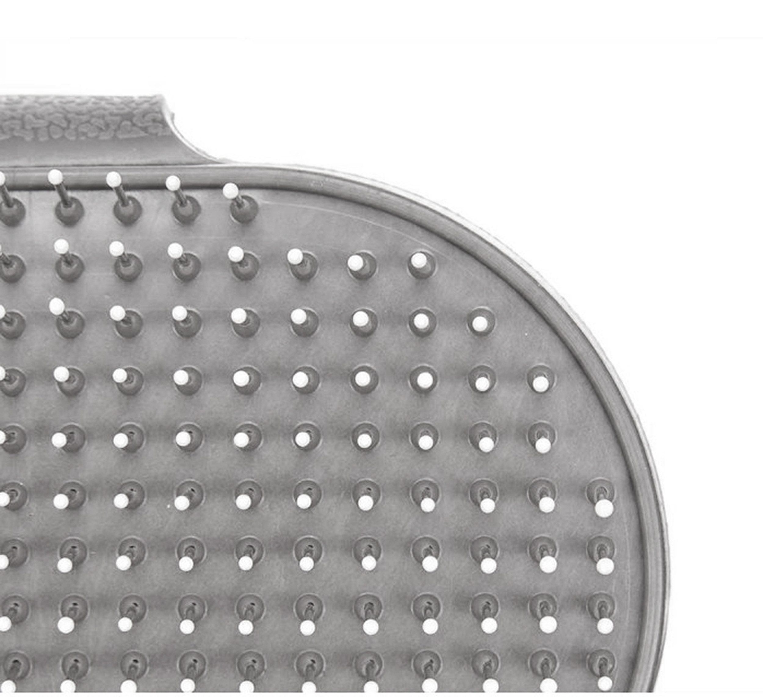 Mascow Fellbürste TIERBÜRSTE mit Metallstiften und Handriemen aus Silikon oval Grau 99, Metall, Fellbürste Hundebürste Katzenbürste Fellpflege