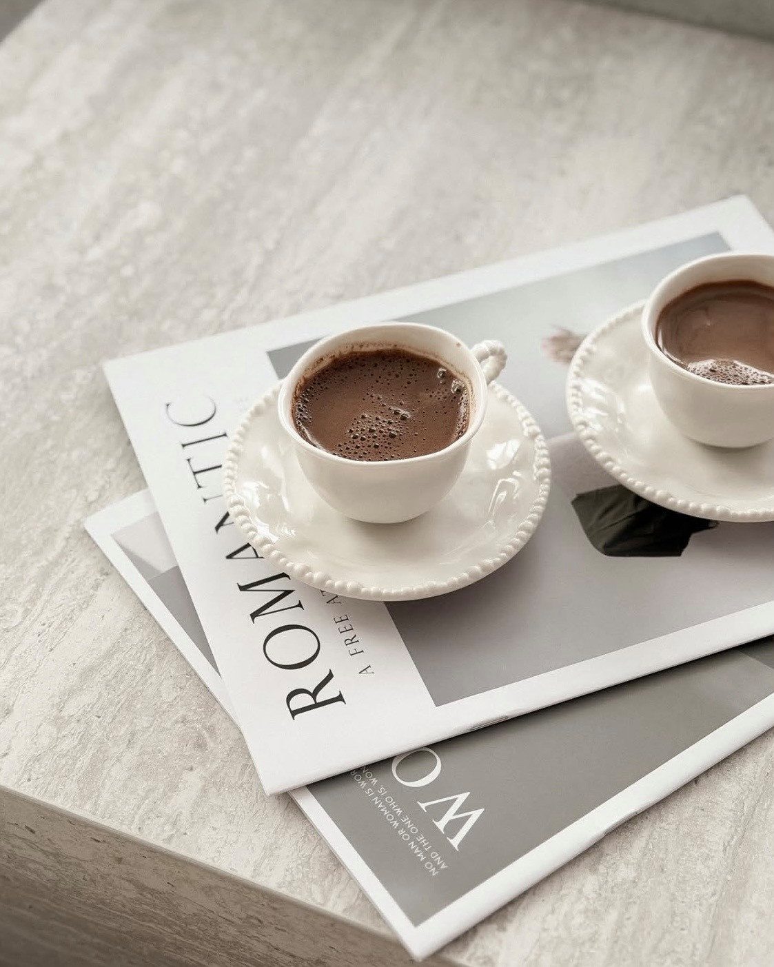 EKA Kaffeeservice Pearl White Mokkatassen Set (12-tlg), 6 Personen, Porzellan