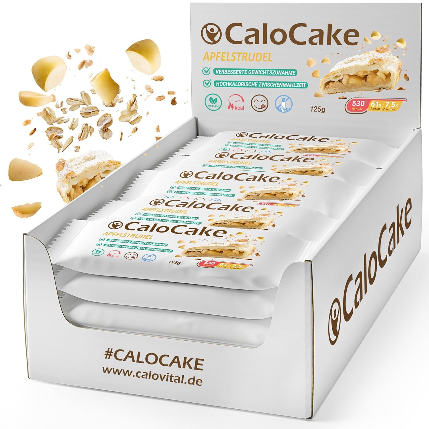 CaloVital Zunehmen mit CaloCake Energieriegel mit 592 Kalorien Gewichtszunahme Riegel, 3000 g