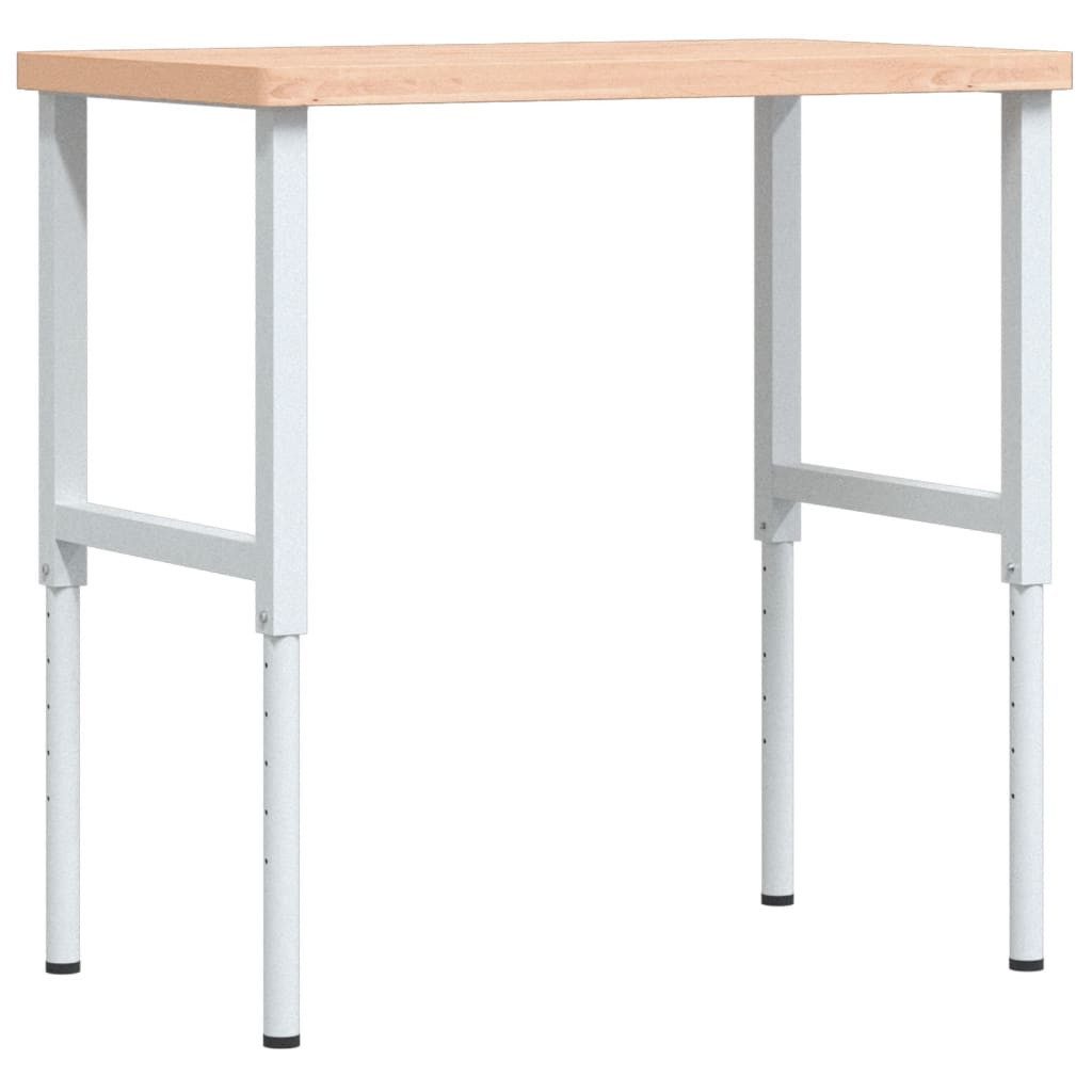 vidaXL Werkbank Werkbank 100x60x(73-99,5) cm Massivholz Buche Rechteckig, (1-tlg)