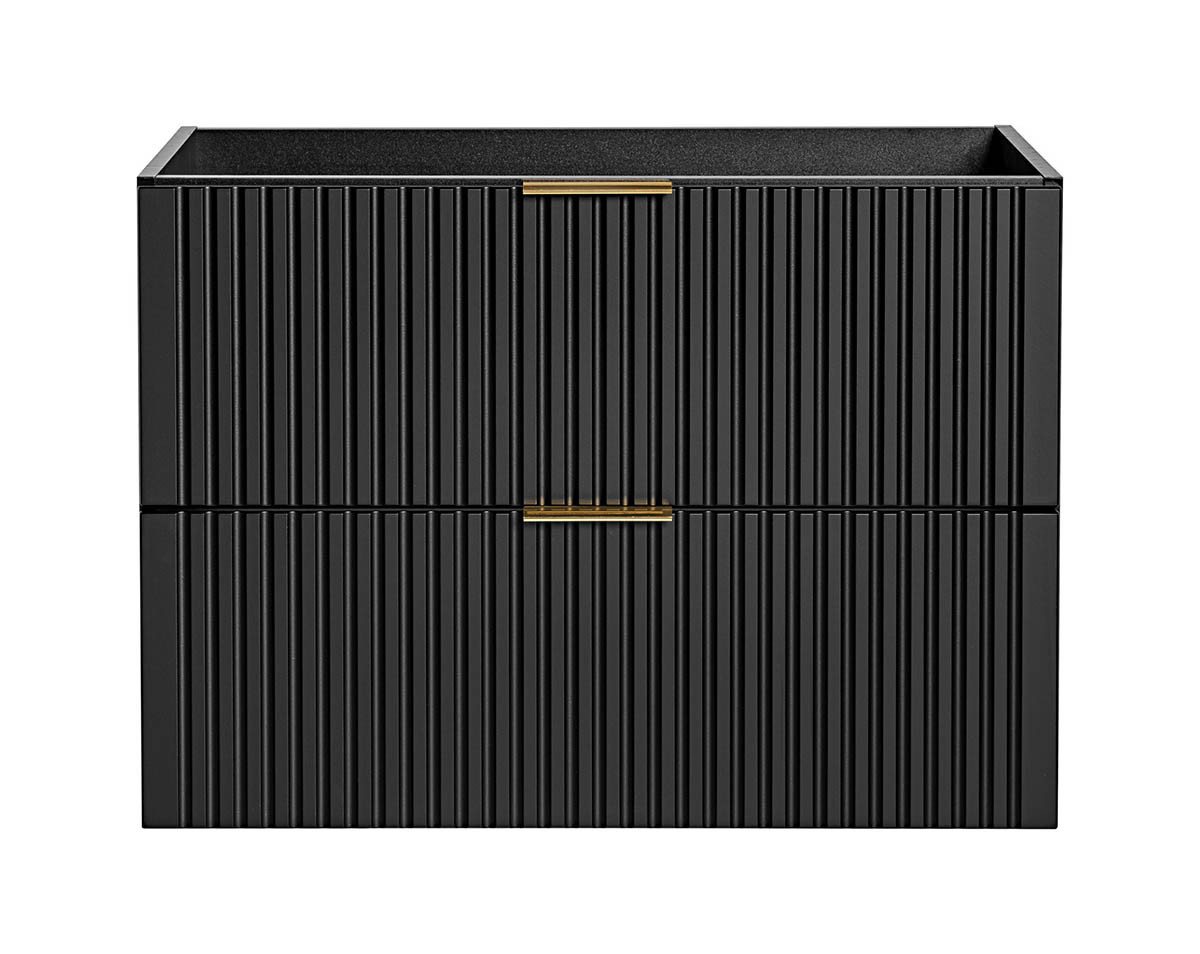 Thumbnail - einfachgutemoebel Waschtisch-Set Badezimmer Waschplatz Blackened 80cm, Becken Cloud weiß, schwarz oak, (Badmöbel Set, 1-...