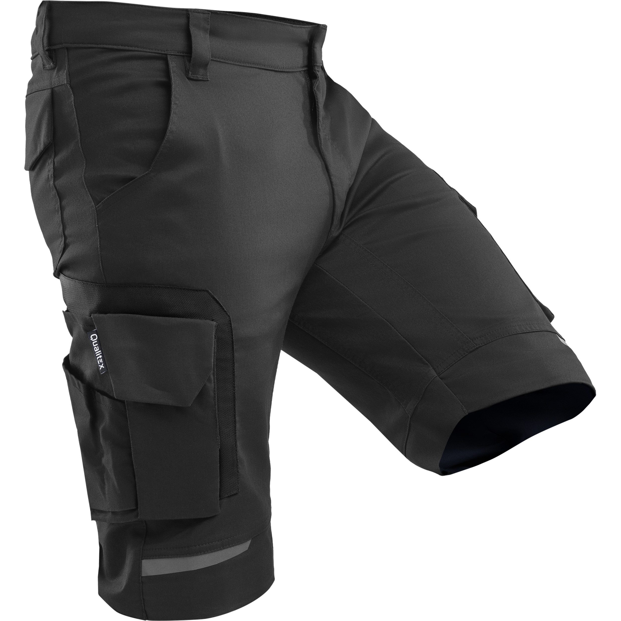 Qualitex Workwear Arbeitsshorts kurze Arbeitshose Herren Stretch, Cordura, Handwerk & Sommer Shorts