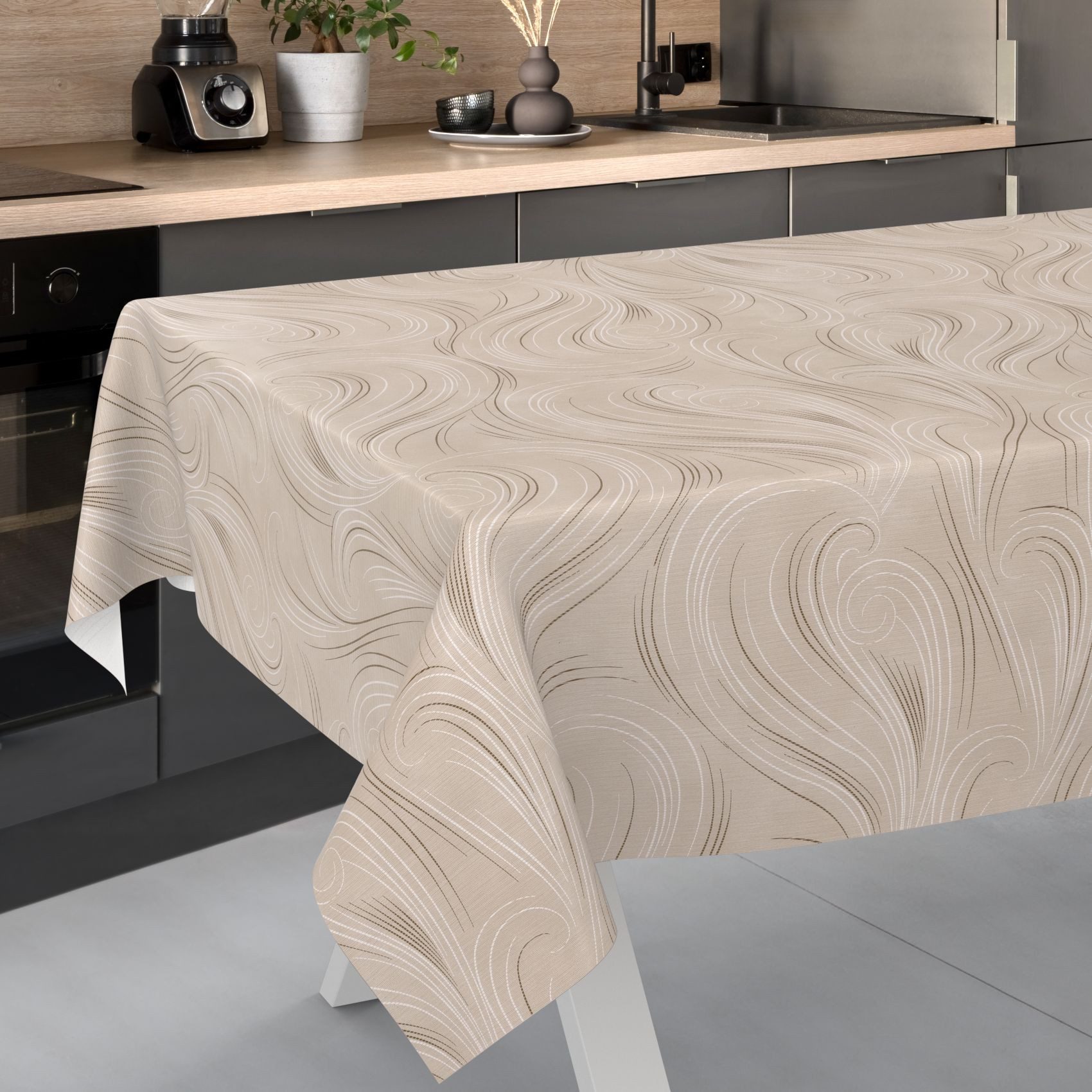 ANRO Tischdecke Wachstuch abwaschbar Abstrakt Tischwäsche (Einzelstück 1-tl günstig online kaufen